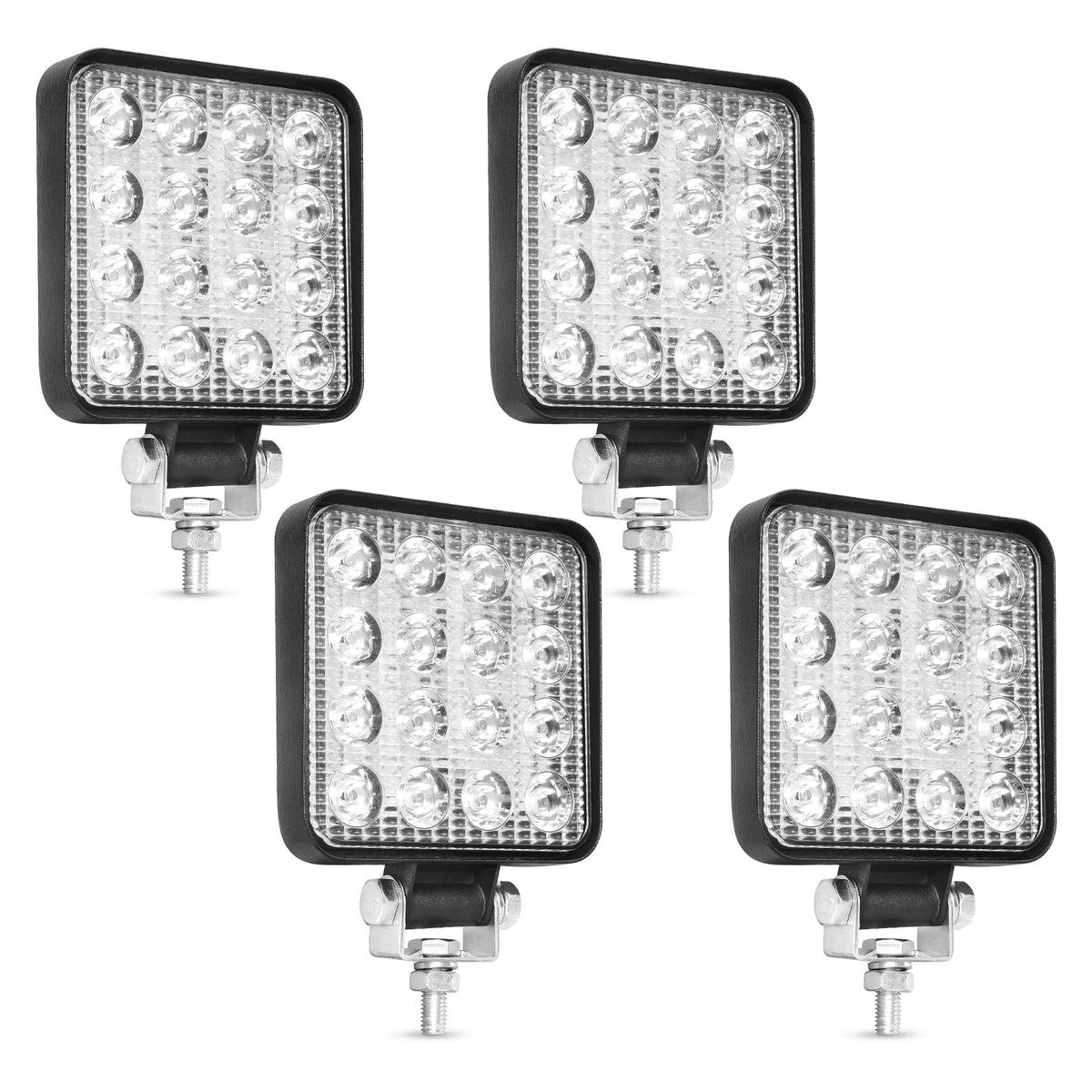 Yitamotor Led Light Bar Led Pod, 4Pcs 4Inch 48W Square Flood Work Offroad Led Fo WBCARB06W9K3P2L