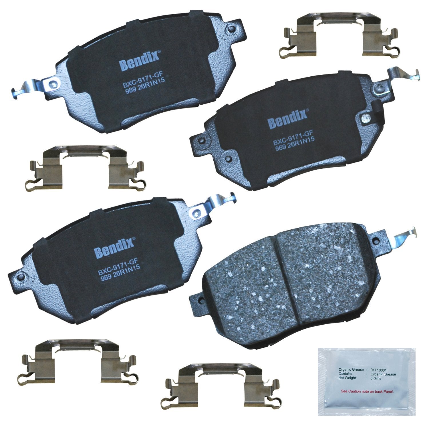 Bendix Priority1 Cfc969 Ceramic Front Brake Pads For Infiniti Fx35 2006-2003, Fx45 2006-2003, Nissan Altima 2006-2005, Maxima 20