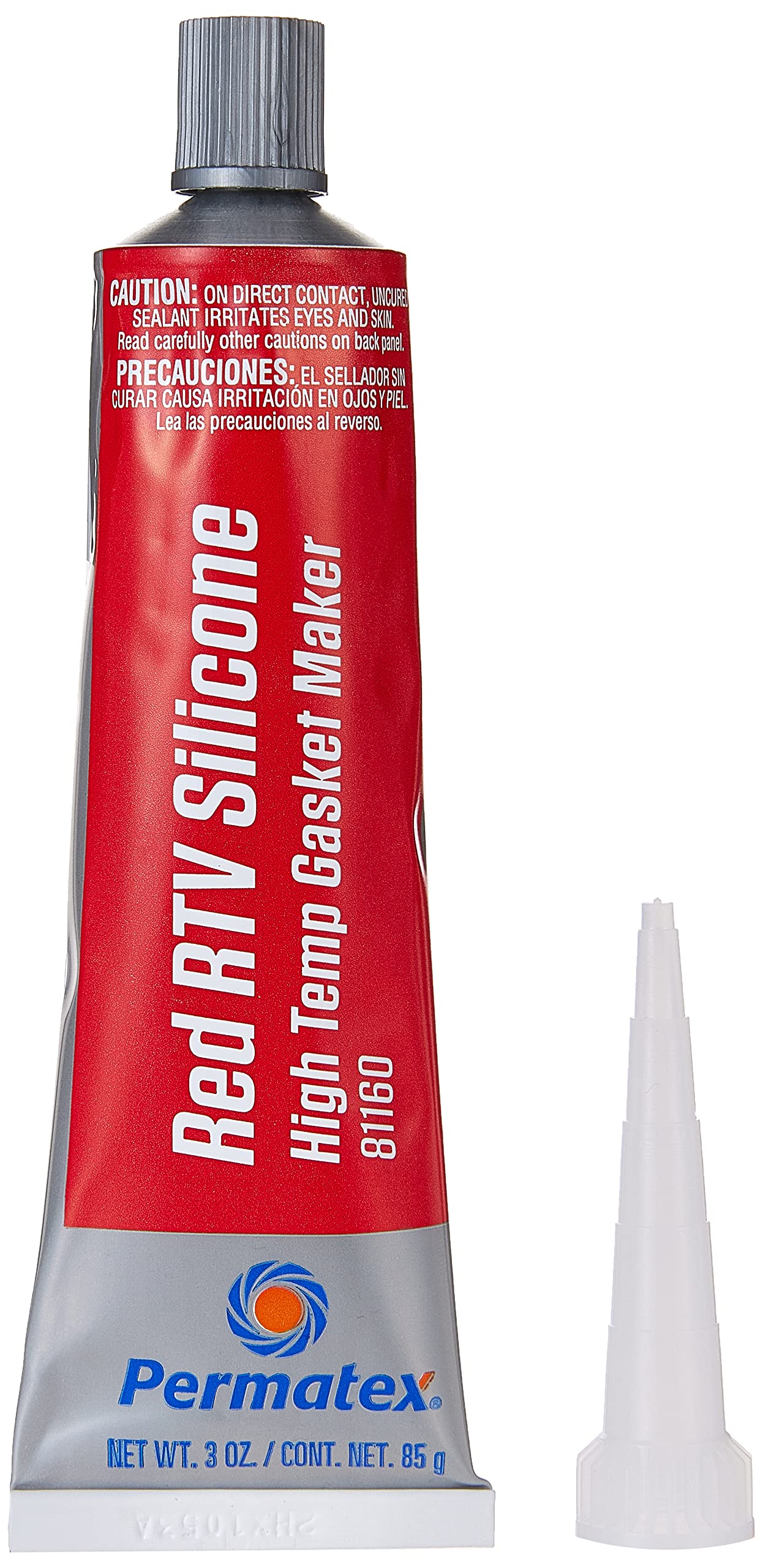 Permatex 81160 High-Temp Red Rtv Silicone Gasket, 3 Oz