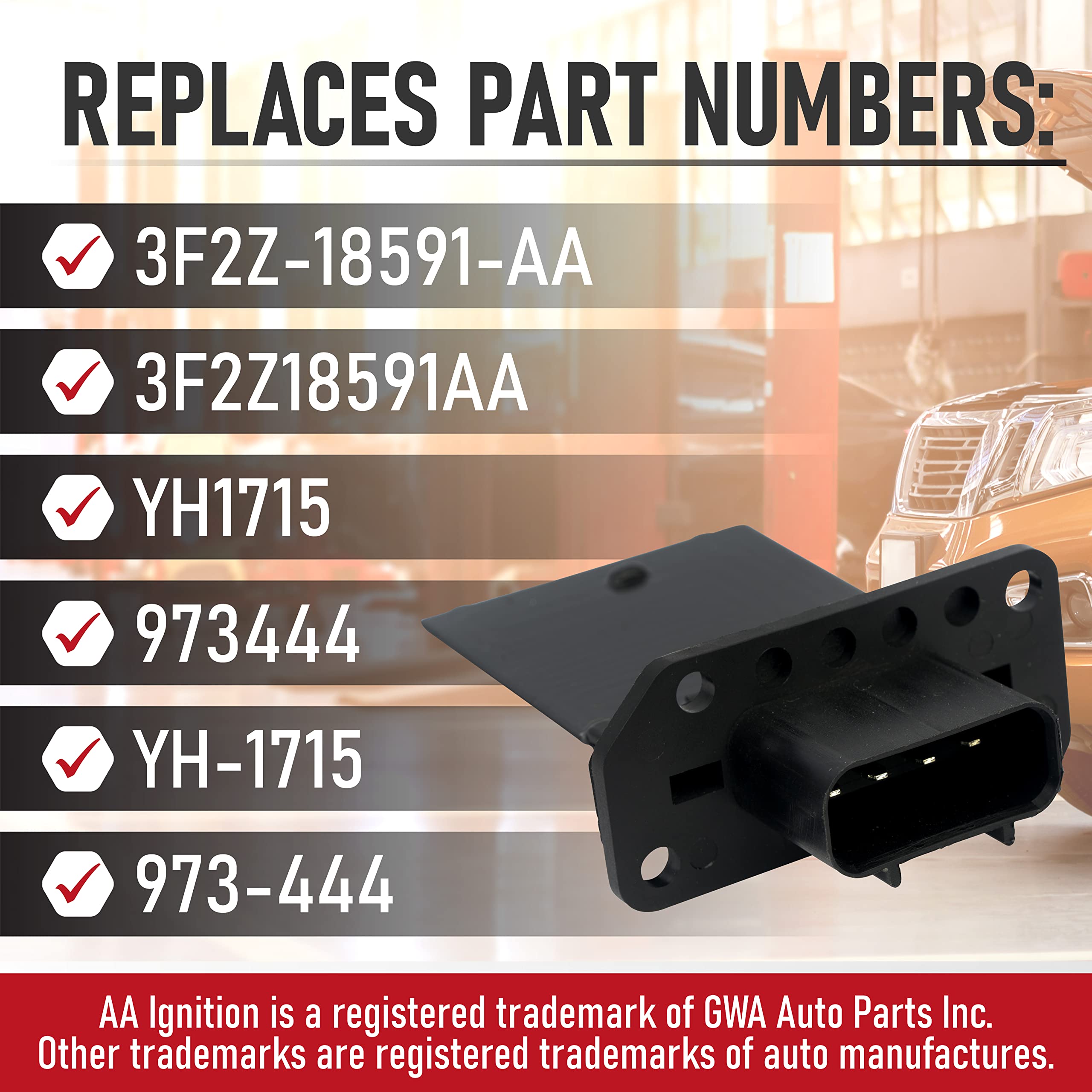 HVAC Blower Motor Resistor - Compatible with Ford, Lincoln, Mercury Vehicles - Expedition, Escape, F150, F250, F350 Super Duty,