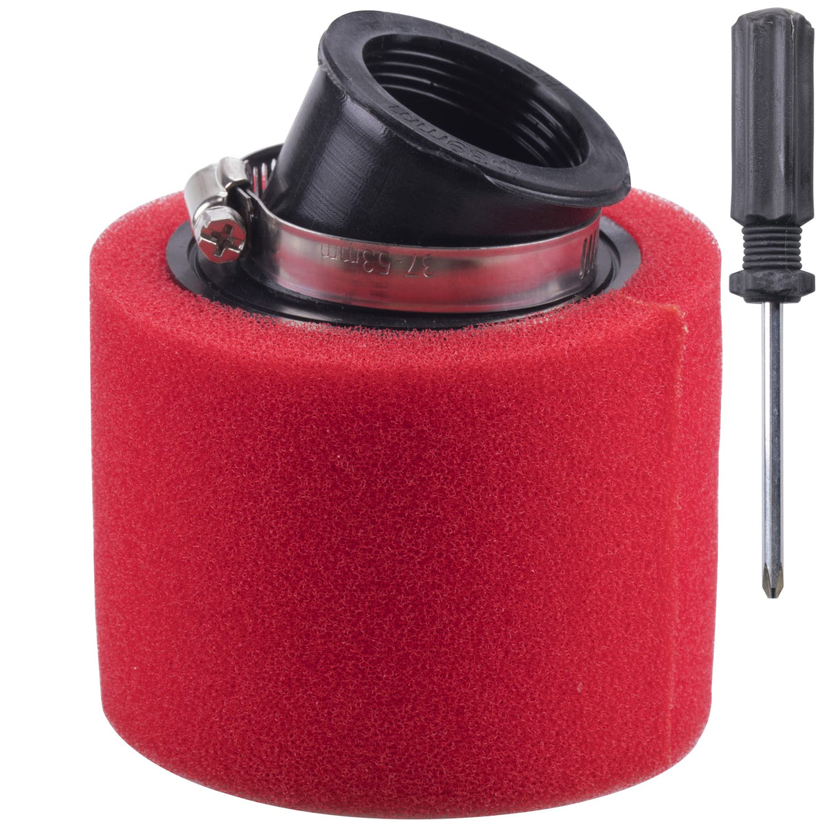 Mwmnun 38Mm Angled Foam Air Filter Pod Apply To 50Cc 70Cc 90Cc 110Cc 125Cc 150Cc Gy6 Motorcycle Atv Scooter Quad Go Kart Moped Pit Dirt Bike Parts