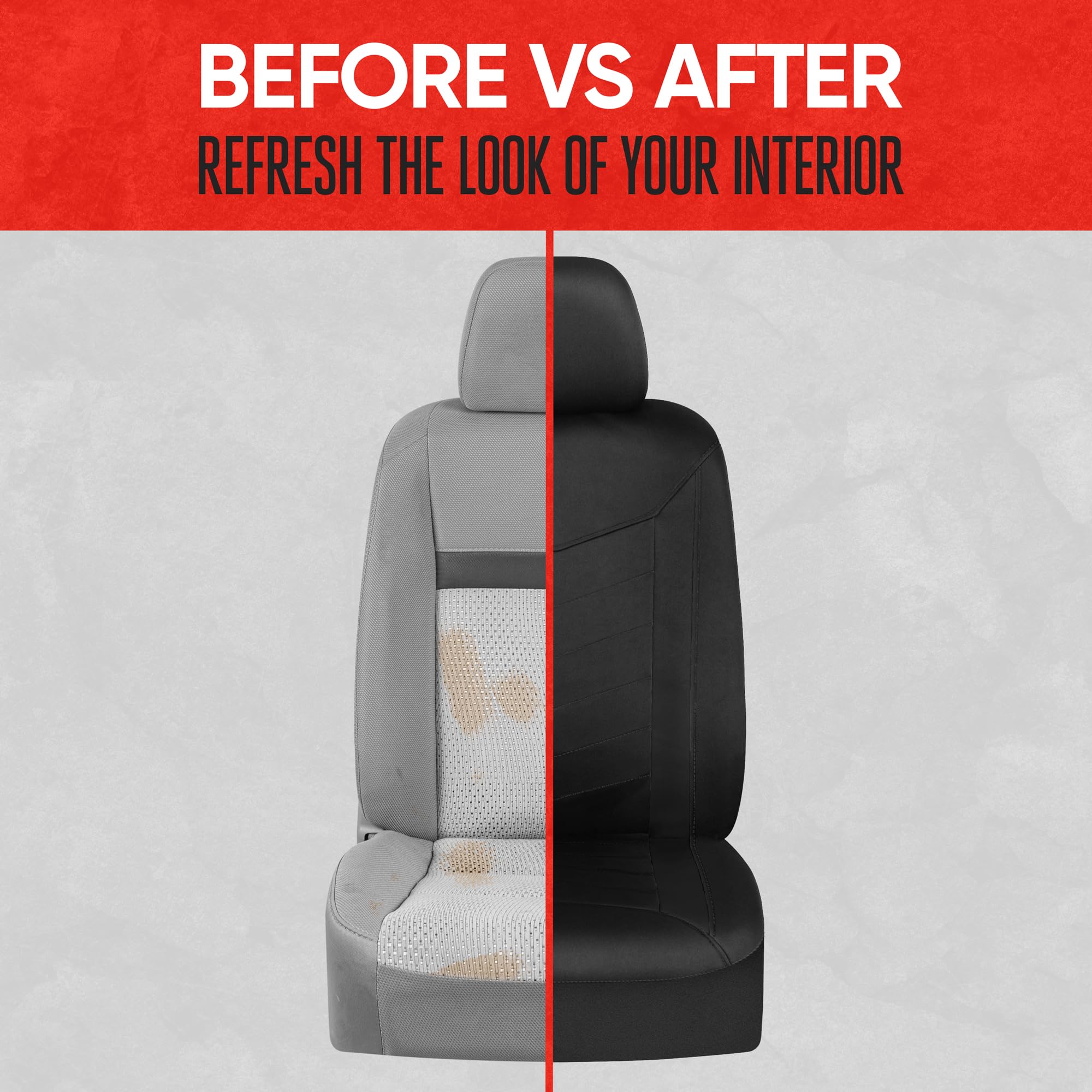 Motor Trend Spillguard 2 Black Seat Covers For Cars & Seat Covers For Trucks - Neoprene Lining Waterproof Car Seat Covers Front