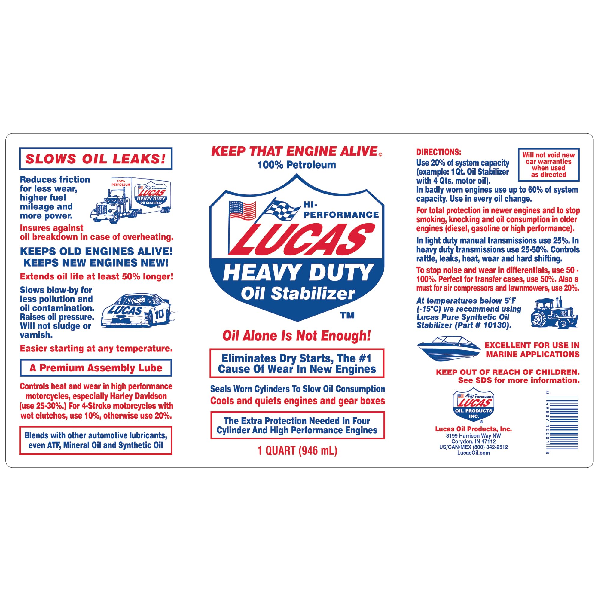 Lucas Oil Heavy Duty Oil Stabilizer Oil Stabilizer 32 Oz.