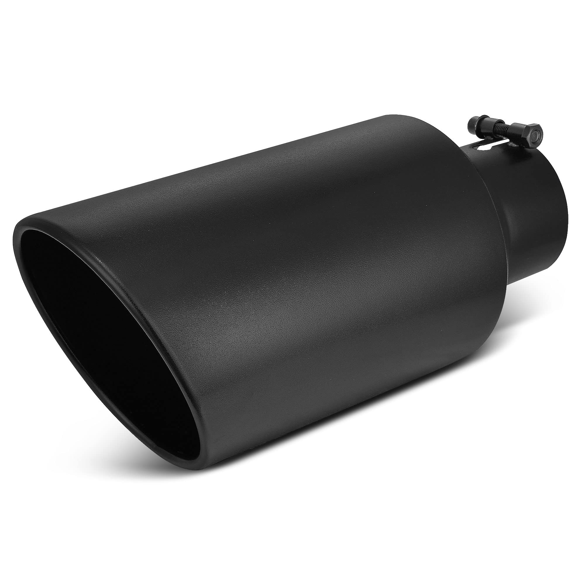 Autosaver88 4 Inch Inlet Exhaust Tip, 4'' Inlet 7'' Outlet 15'' Overall Length Stainless Steel Diesel Exhaust Tail Tip For 4'' O