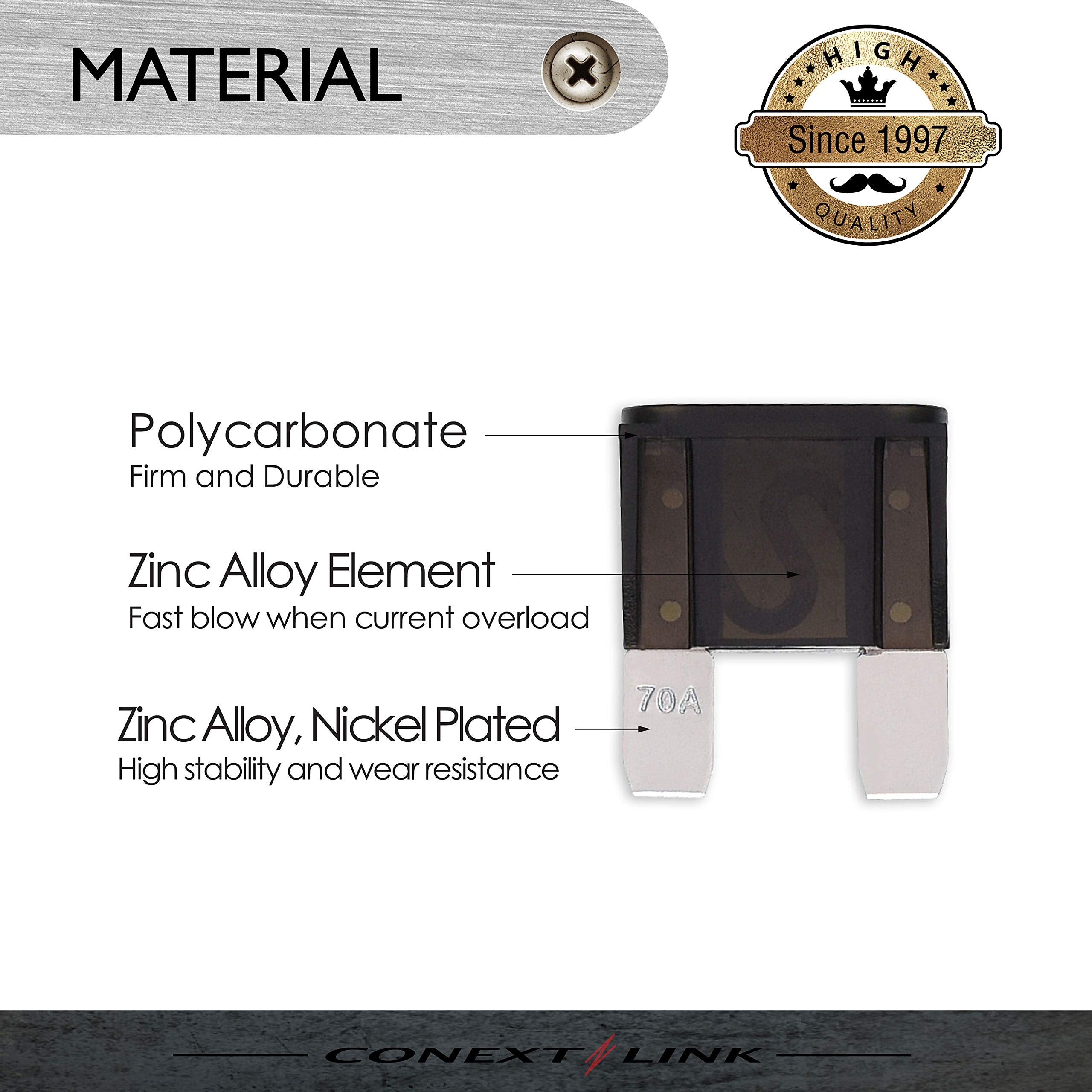 Conext Link Maxi70-10 Nickel 70 Amp Maxi Fuse 10 Pack (14295)