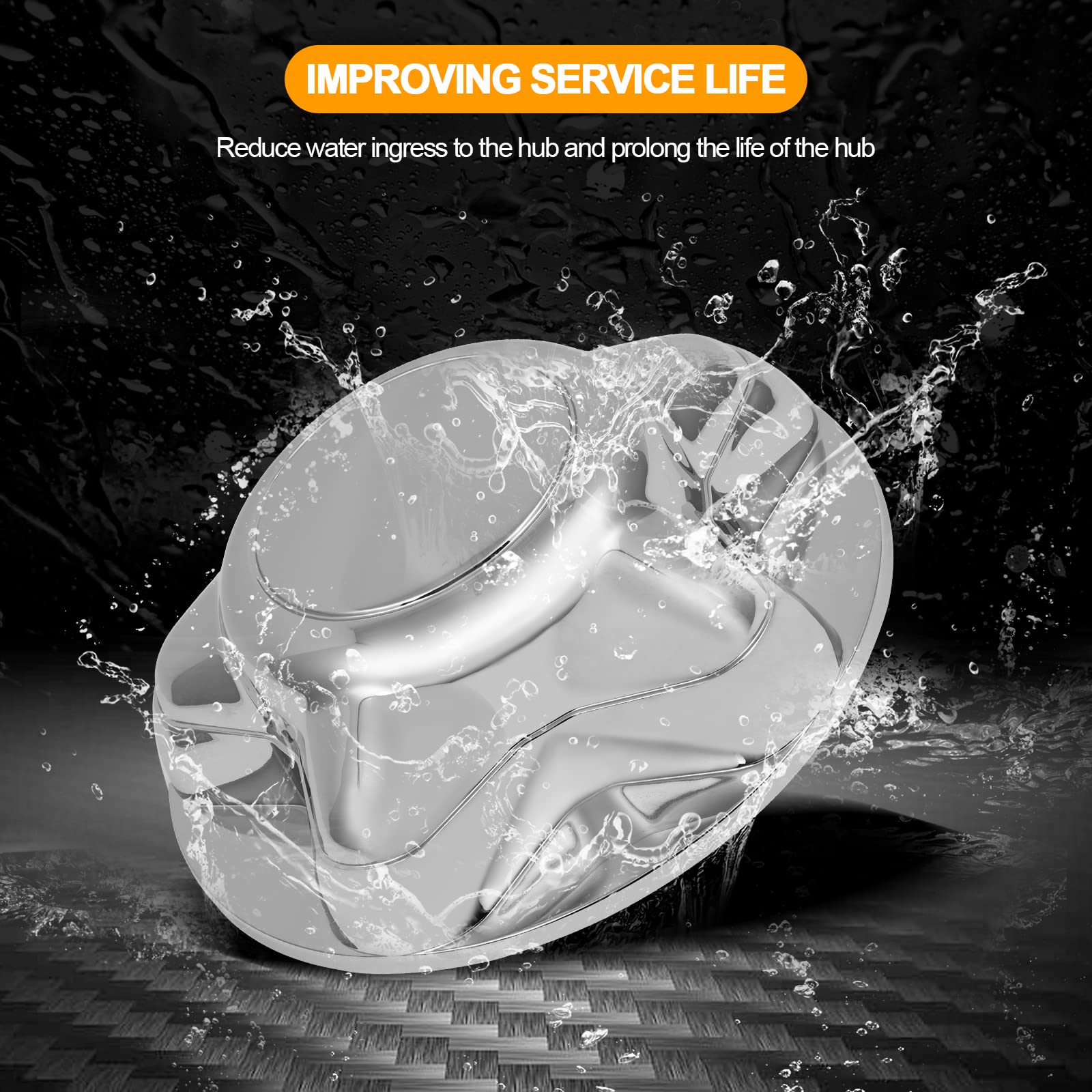 Ocpty 1 Pack 7 Inch Chrome Center Hub Cap With 5-Lug Steel Wheel Silver Center Cap Cover