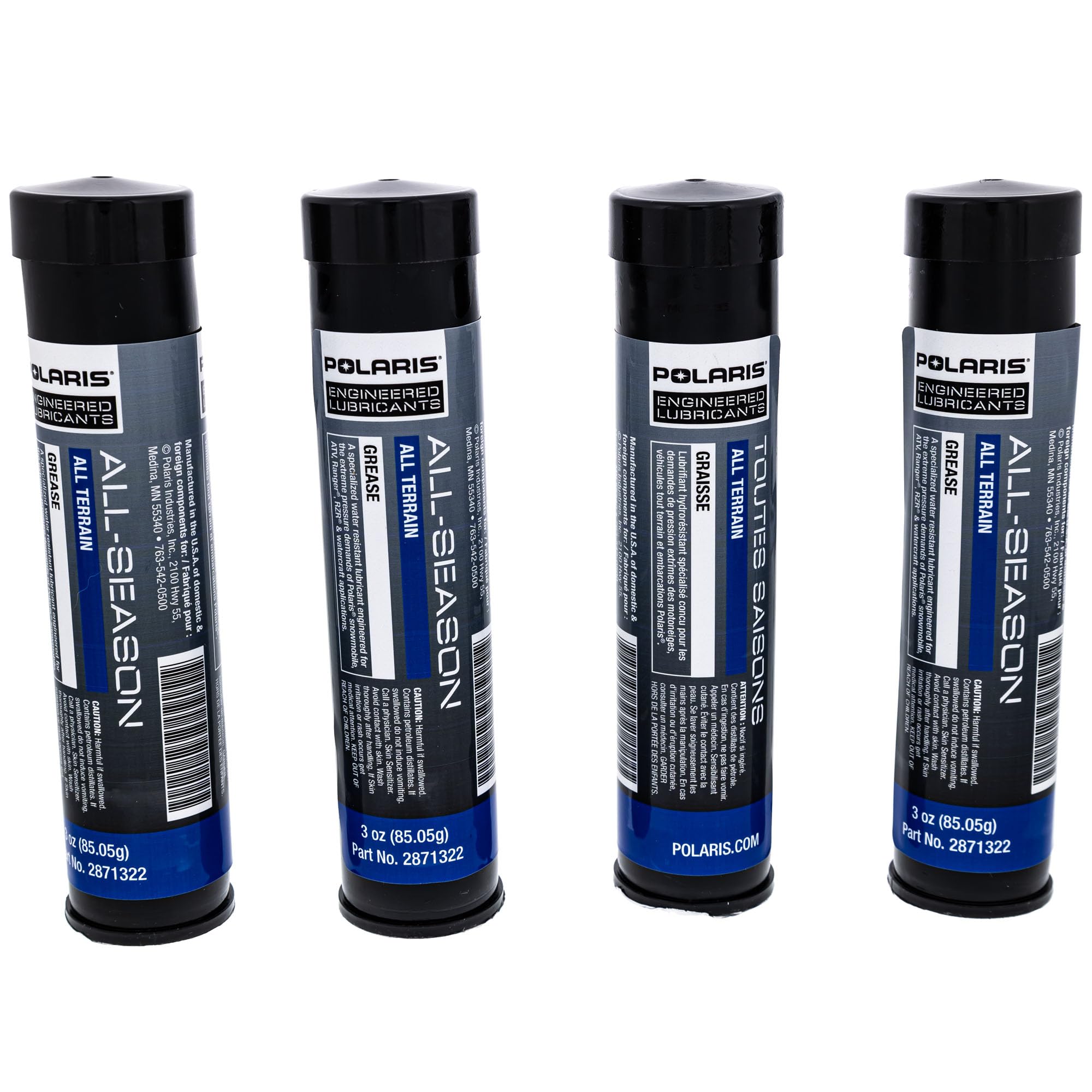 Polaris Oem 4Pk Of 3 Oz Premium All Season Grease Tube Water Resistant Lubricant For Ranger Rzr Atv Snowmobile 2871322