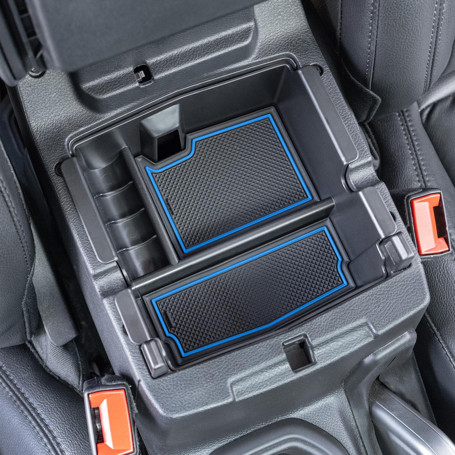 PIMCAR Center Console Organizer for Jeep Wrangler JL/JLU (2018-2025) & Gladiator JT (2020-2025) | Armrest Storage Tray | Interio