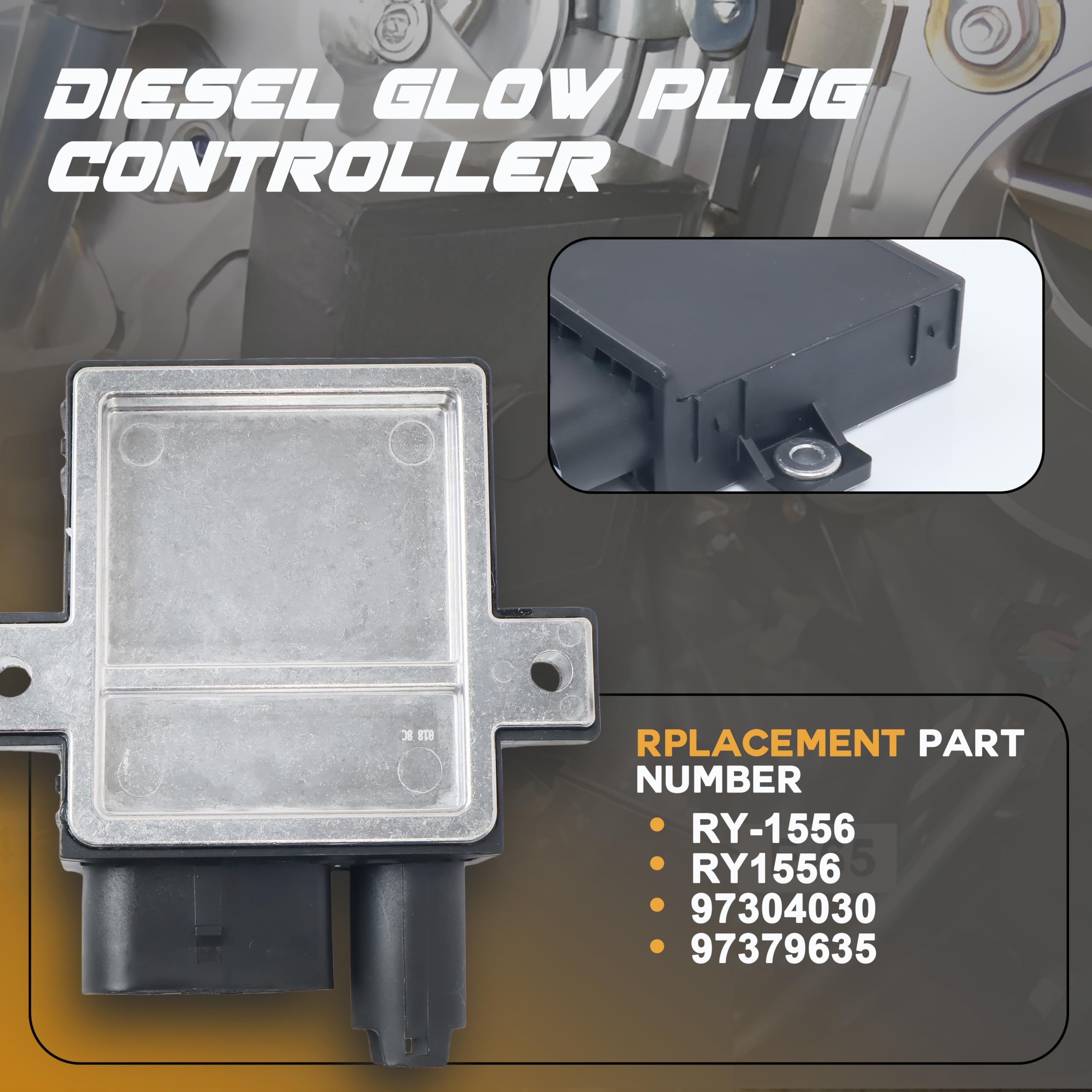 RY-1556 Diesel Glow Plug Controller Fit for Chevrolet Silverado 2500/3500 2001-2005, for GMC Sierra 2500/3500 2001-2005, for Cad