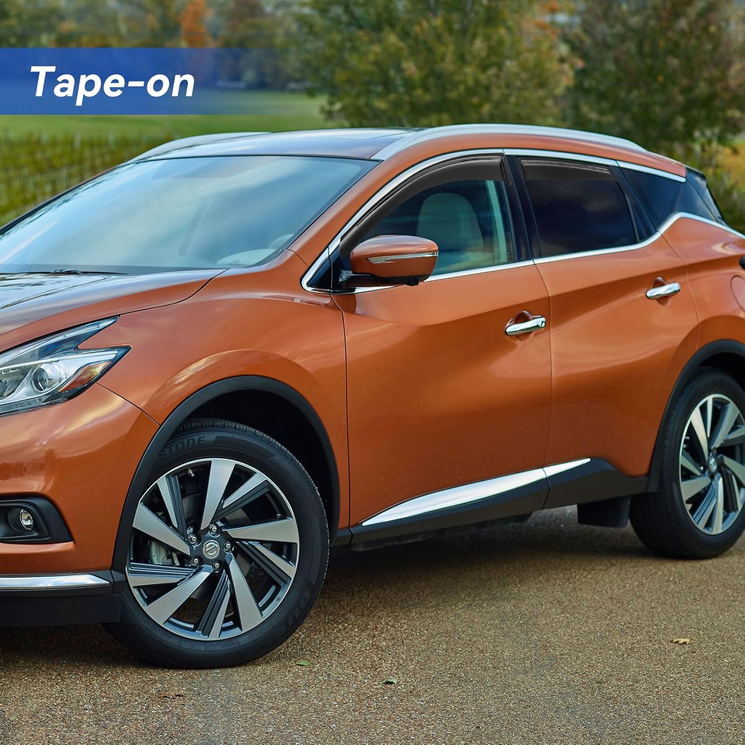 Window Visors Rain Guards for 2015-2024 Nissan Murano, Out-Channel Window Vent Wind Deflectors Visors Shades for 15-24 Murano S