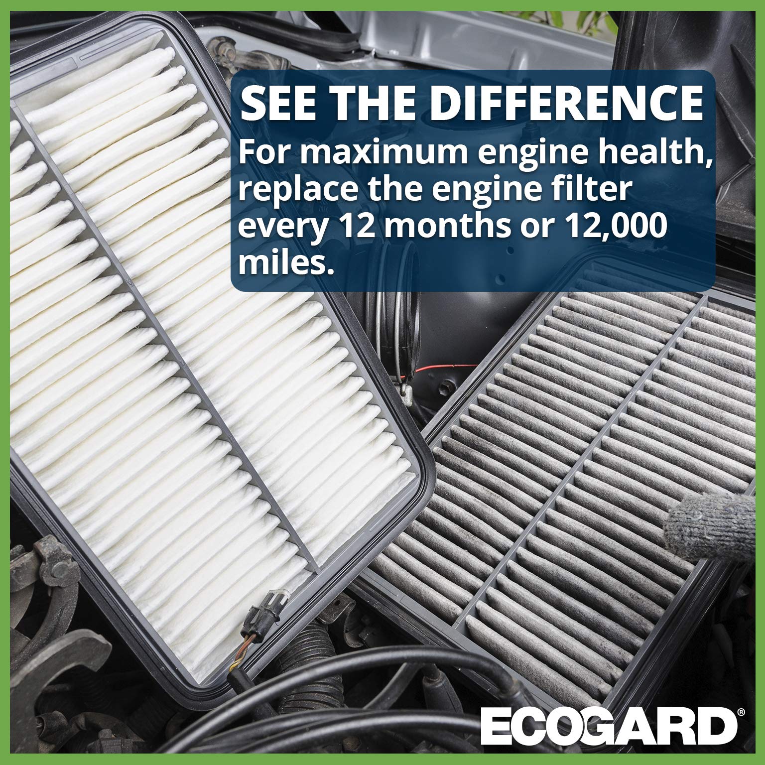 Ecogard Xa10483 Premium Engine Air Filter Fits Honda Hr-V 1.8L 2016-2022