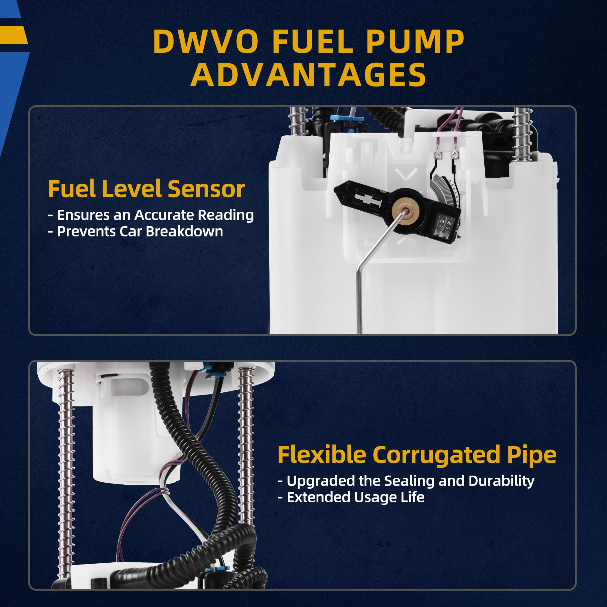 Dwvo Fuel Pump Compatible With 2006-2008 Chevy Colorado/Gmc Canyon/Isuzu I-370 2.8L 2.9L 3.5L 3.7L
