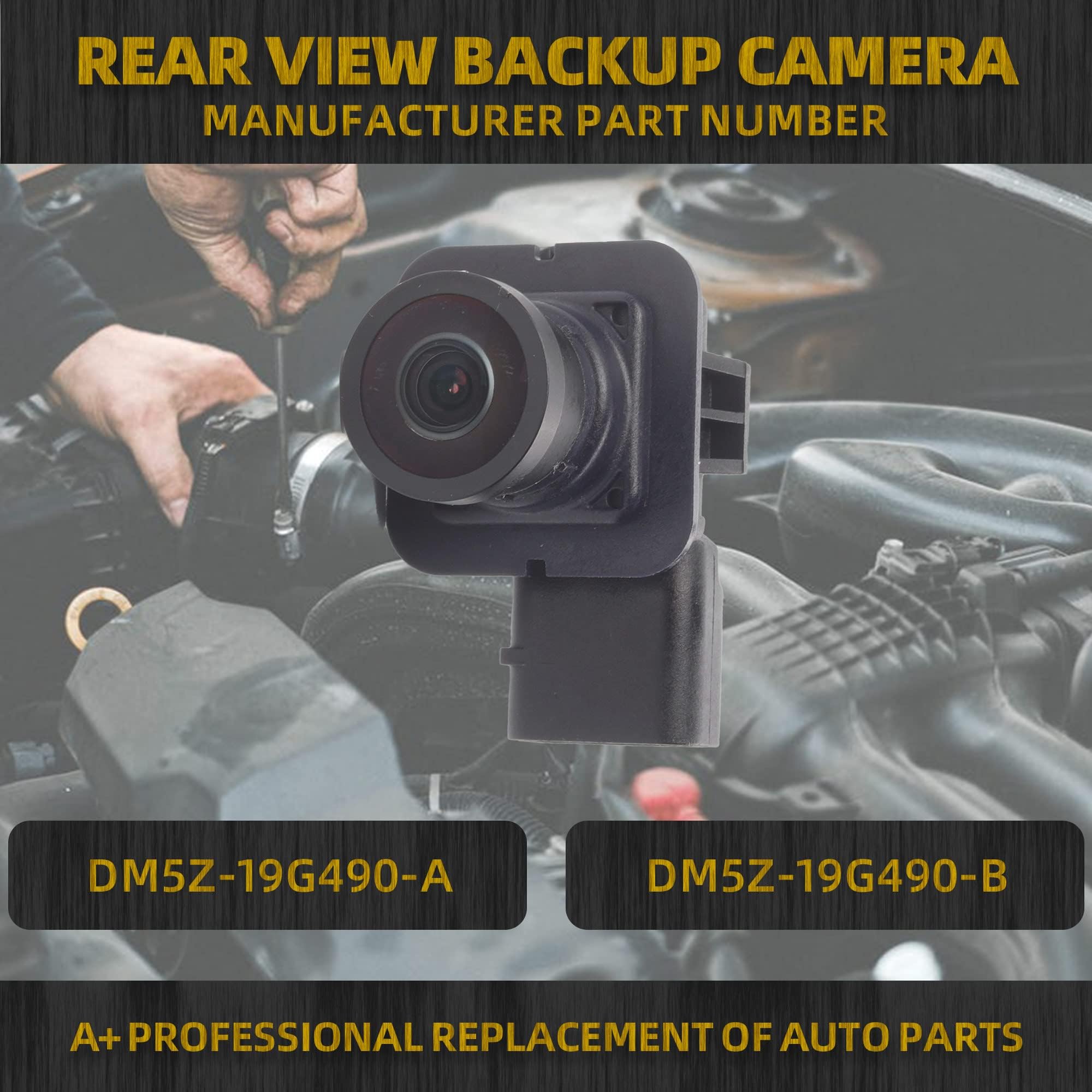 Dasbecan Rear View Backup Camera Compatible With 13 14 15 16 Ford C-Max Energi C-Max Hybrid Replaces Dm5Z-19G490-A Dm5Z-19G490-B