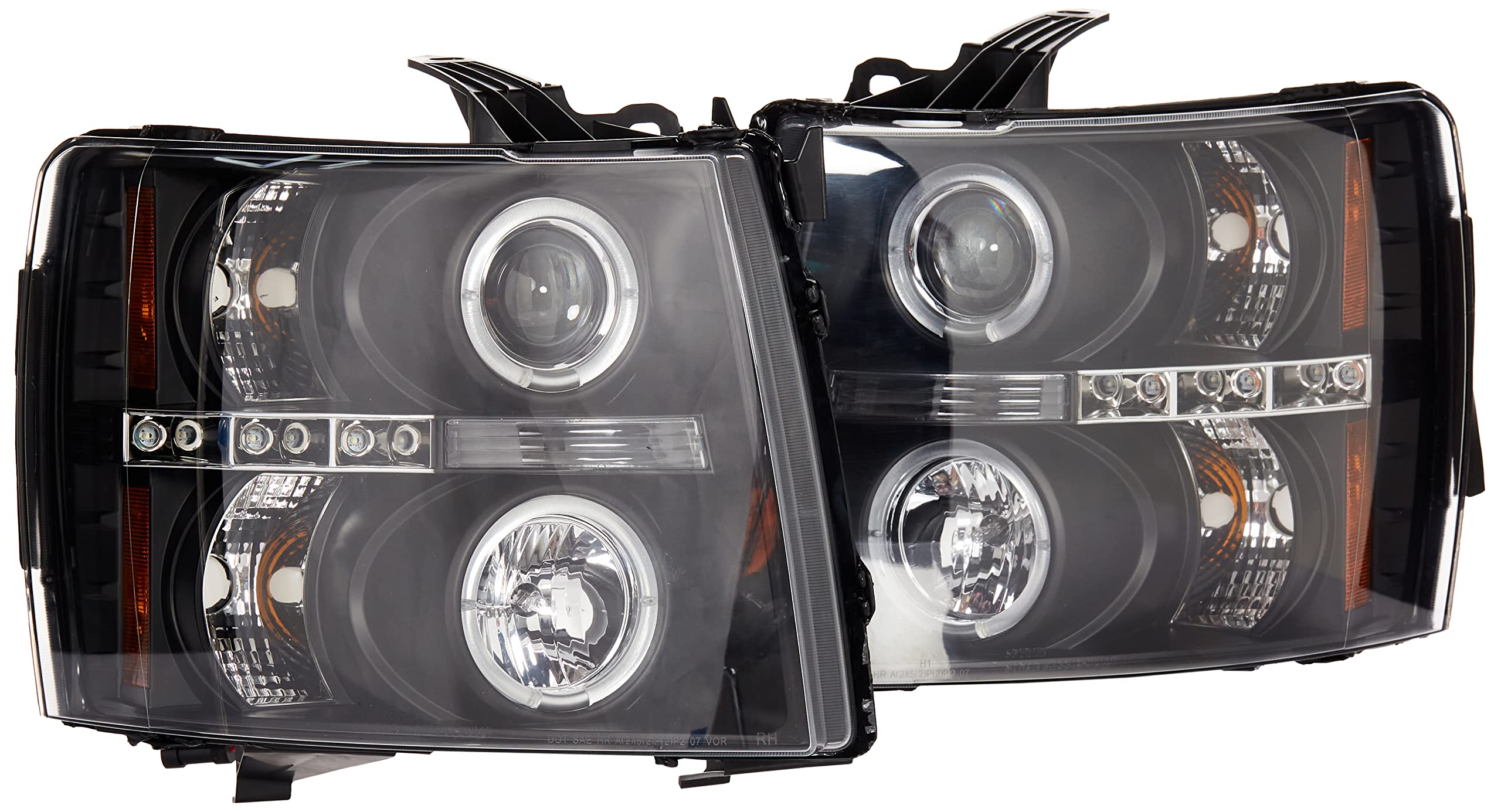 Spyder 5009494 Chevy Silverado 1500 07-13 2500Hd/3500Hd 07-14 Projector Headlights - Led Halo - Led ( Replaceable Leds ) - Black
