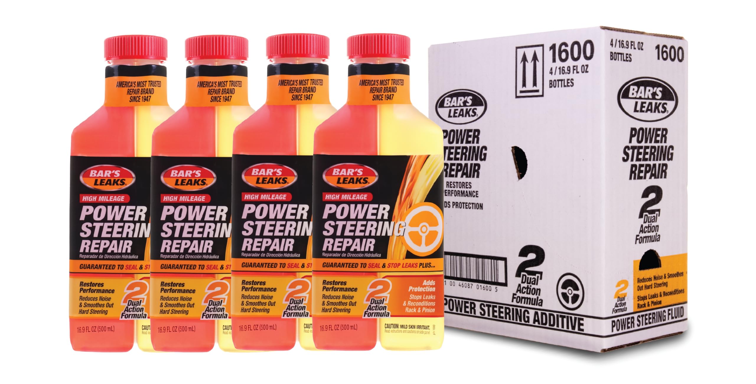 Bar'S Leaks 1600-4Pk Power Steering Repair-It - 16.9 Oz (Pack Of 4)