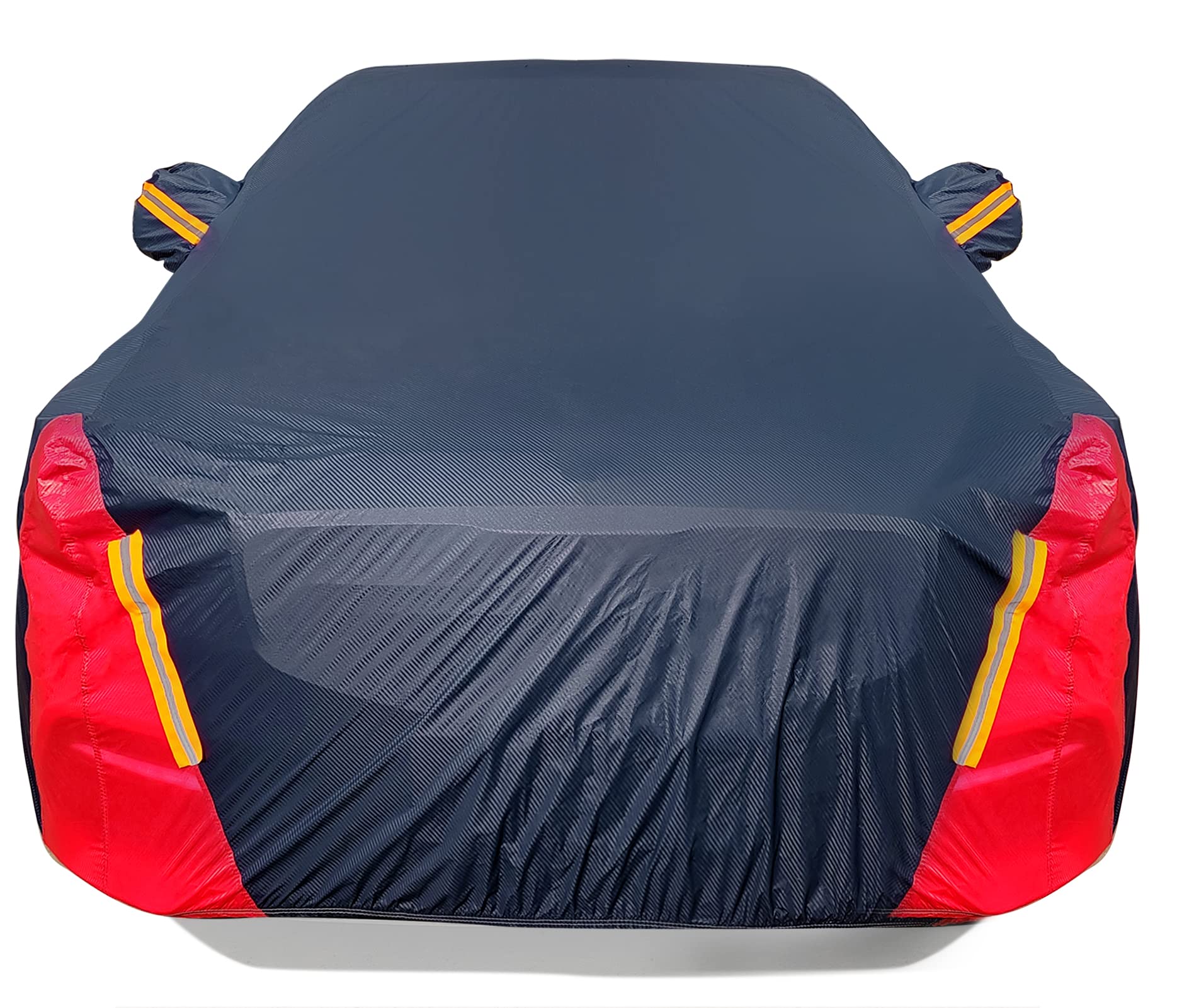 Car Cover Waterproof All Weather For Automobiles, 6 Layers Outdoor Full Exterior Cover Rain Sun Uv Snowproof Protection With Zipper Cotton, Mirror Pocket For Sedan (190-195 Inch)