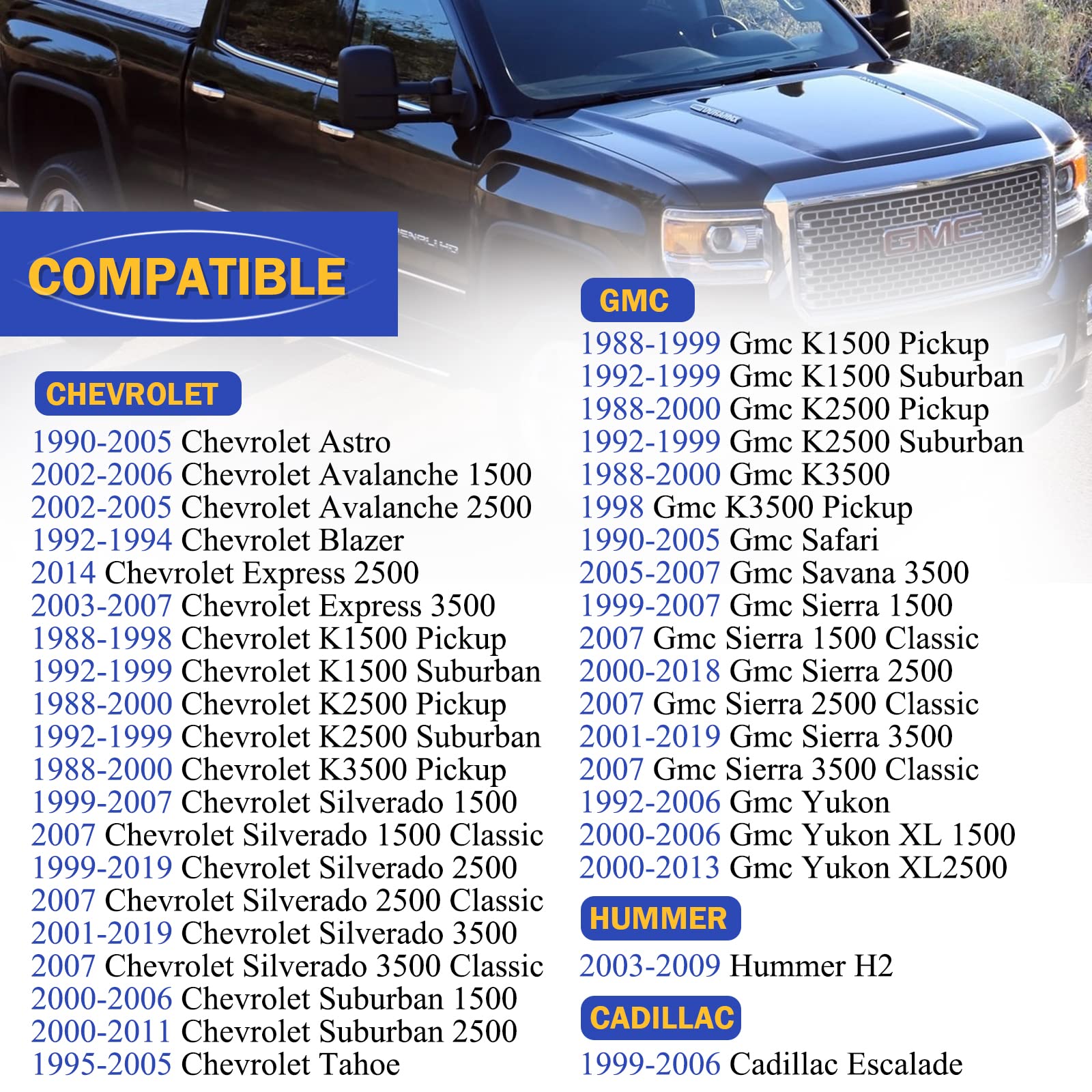 K80631 Front Stabilizer Sway Bar End Links For Chevy Silverado Tahoe Avalanche Express/Gmc Sierra Yukon/Cadillac Escalade K70053