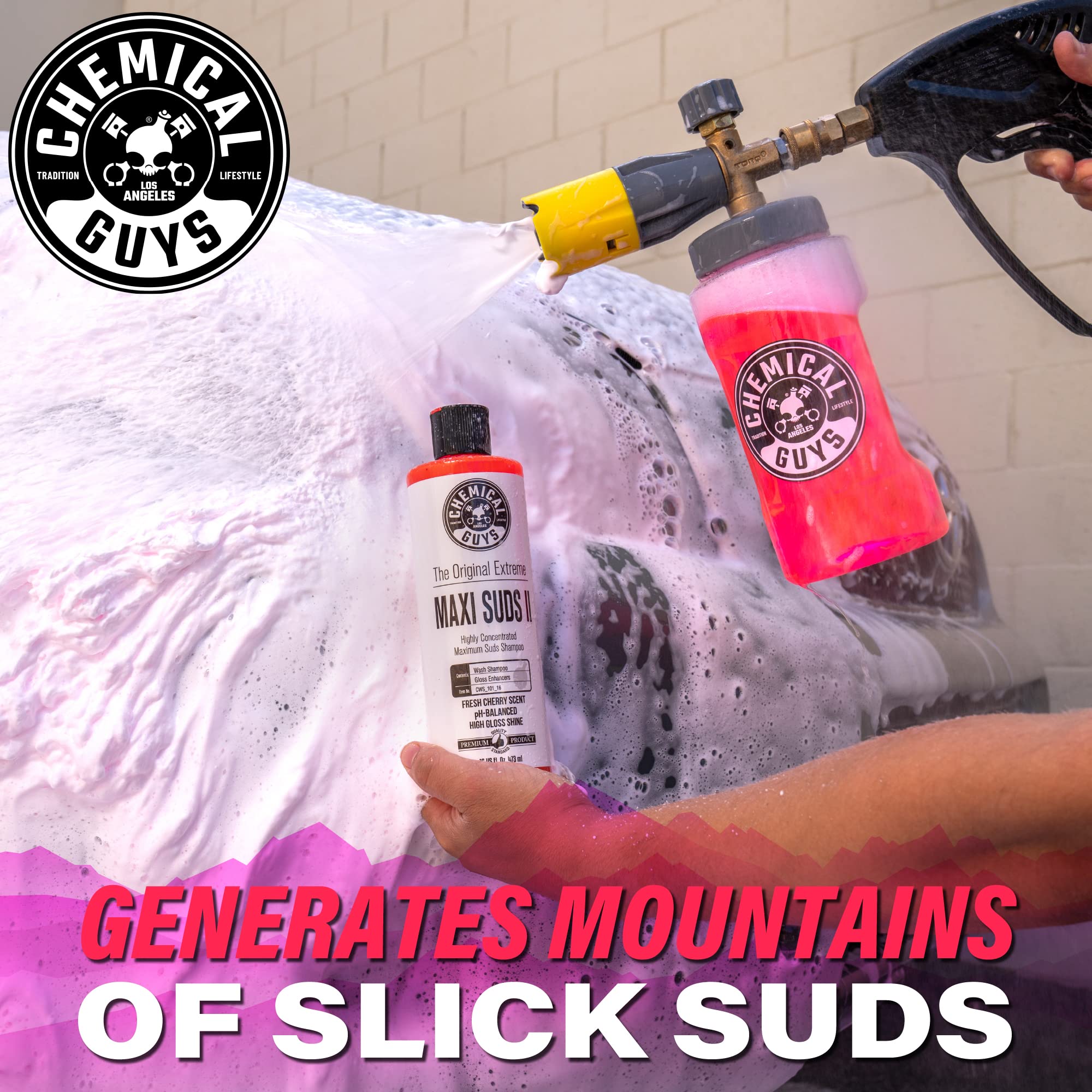 Chemical Guys Cws_101_16 Maxi-Suds Ii Foaming Car Wash Soap (Works With Foam Cannons, Foam Guns Or Bucket Washes) Safe For Cars,
