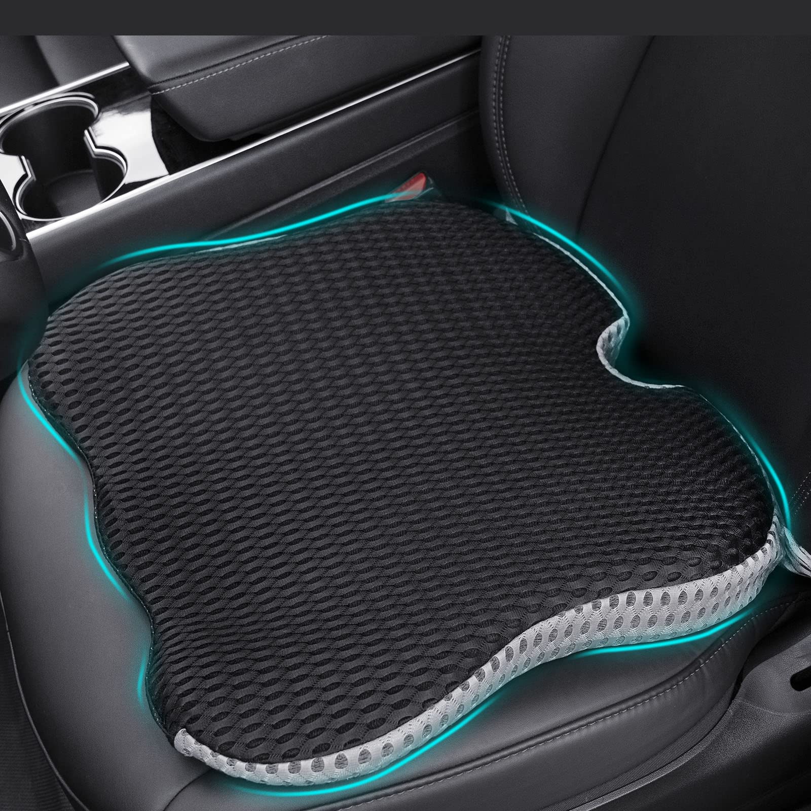 2023 Upgrades Car Coccyx Seat Cushion Pad For Sciatica Tailbone Pain Relief, Heightening Wedge Booster Seat Cushion For Short People Driving, Truck Car Accessories Driver, For Office Chair