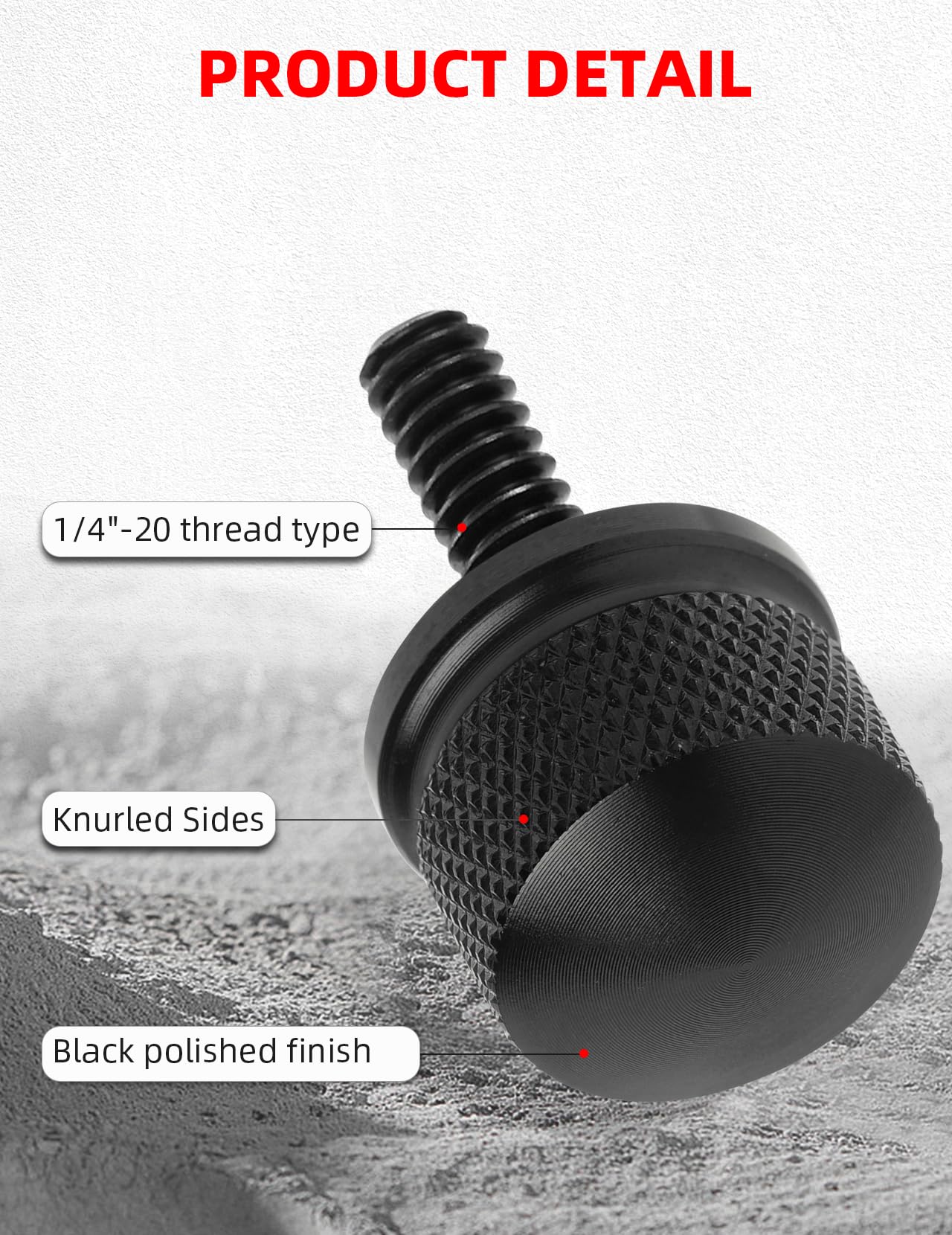 Amazicha Black Aluminium Seat Bolt Screw Nut Mount Kit Compatible For Harley Davidson Touring Sportster Softail Dyna 1996-2024