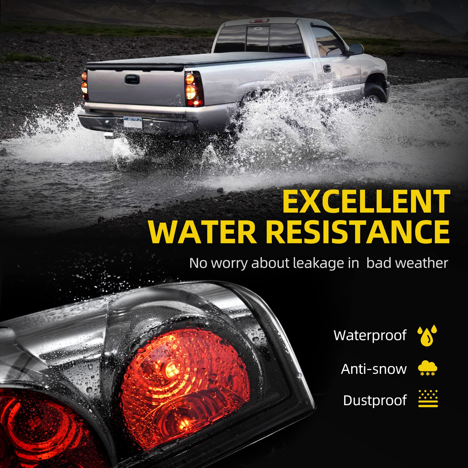 Dwvo Tail Lights Compatible With 1999-2006 Chevy Silverado 1500 2500 3500 & 2007 Silverado Classic Body Style, 1999-2002 Gmc Sie