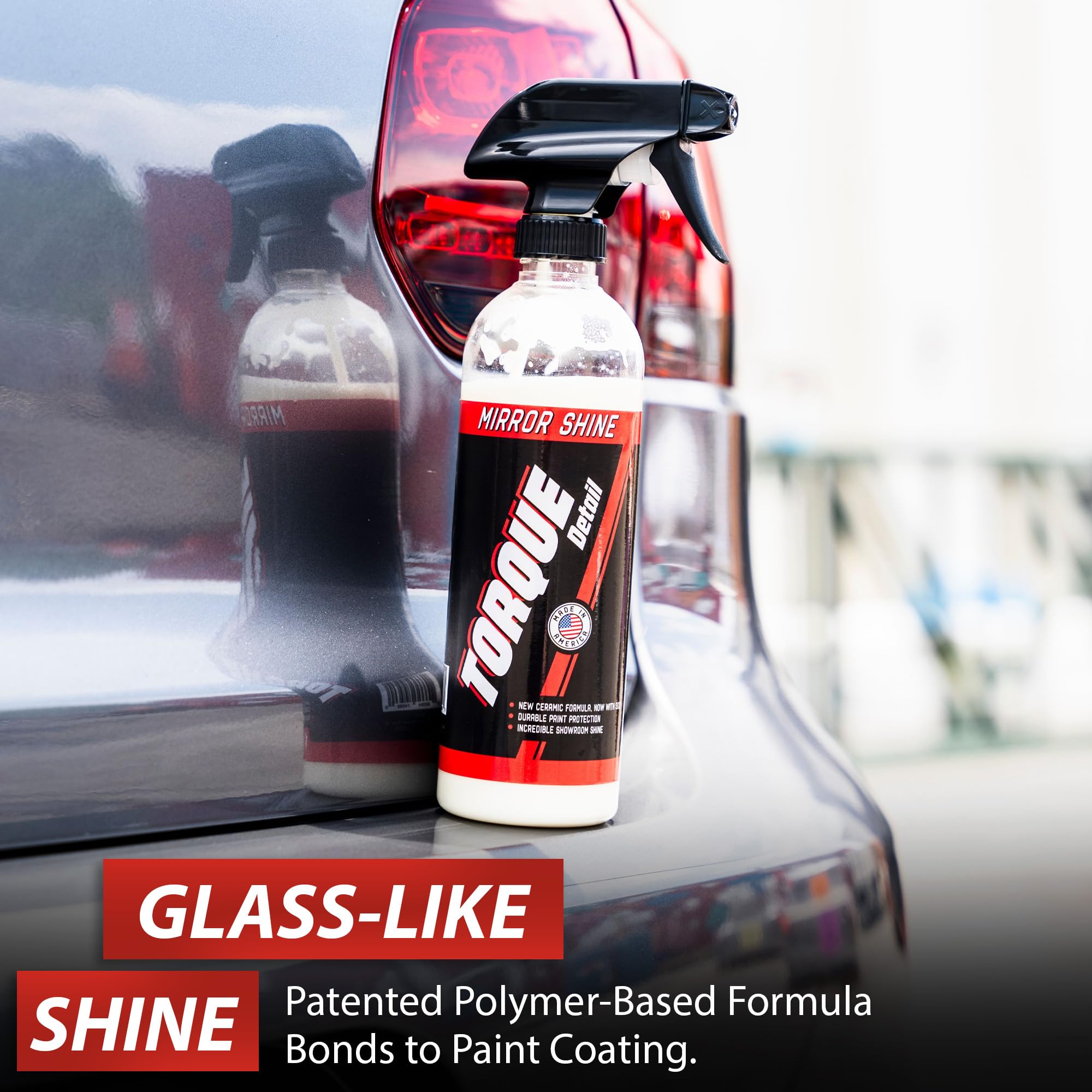 Mirror Shine - Super Gloss Ceramic Wax & Sealant Hybrid Spray By Torque Detail - Showroom Shine W/Professional Detailer Protecti