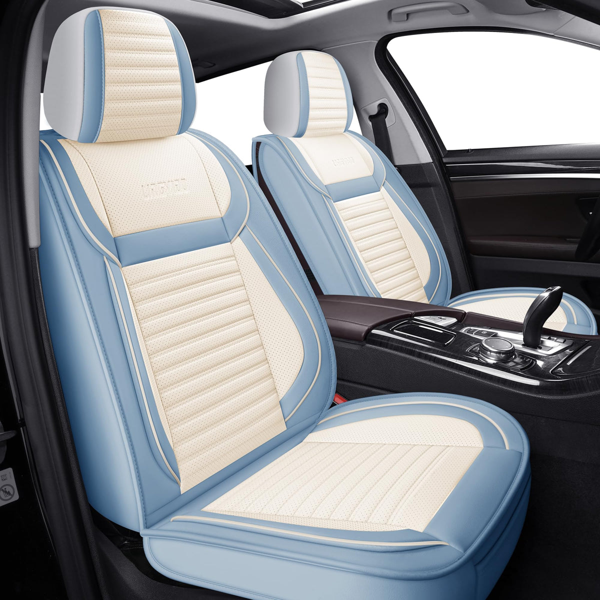 Lingvido Universal Car Seat Cover, Breathable And Waterproof Faux Leather Automotive Seat Covers For Cars Suv Sedan (Front Seat,