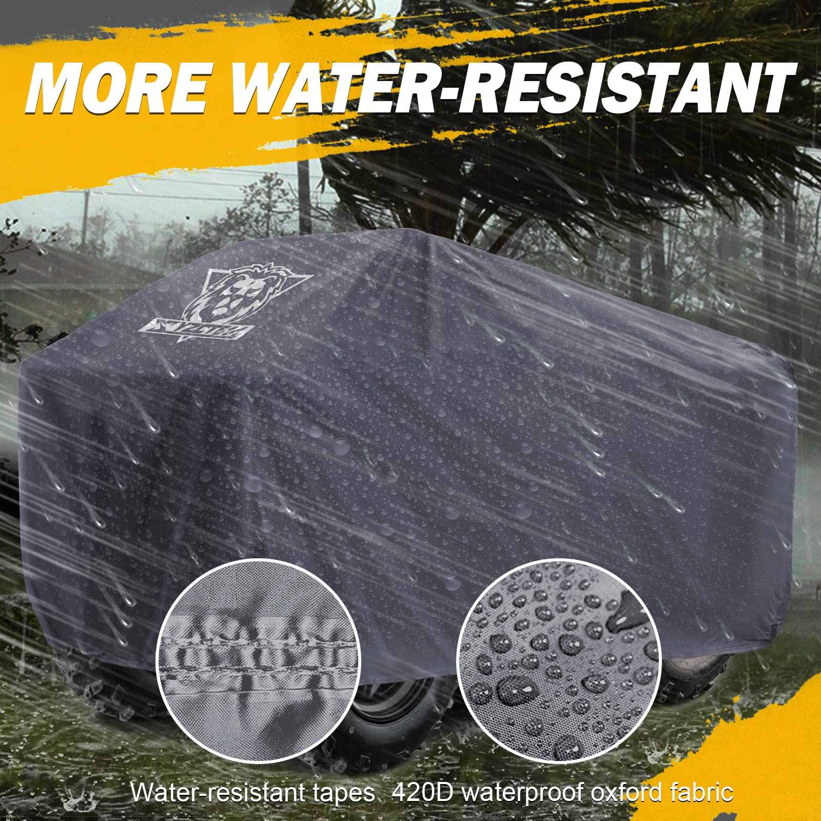 XYZCTEM Premium ATV Cover,420D Oxford Fabric Protection Against Water, UV, Wind. Quad Cover for Can-am,Suzuki,Kawasaki, Honda, Y