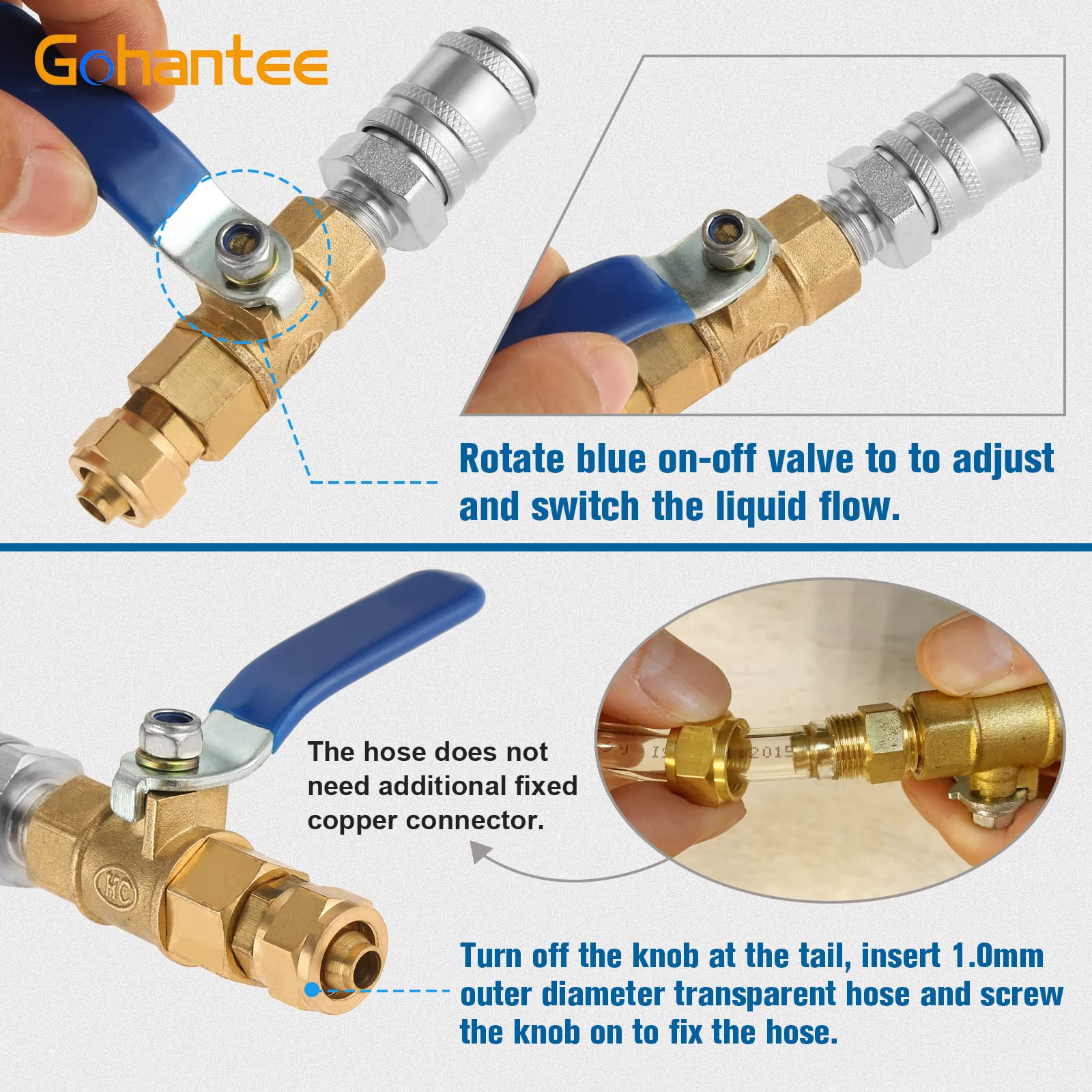 Gohantee Automatic Transmission Fluid Oil Filling Filler Adapter Manual Filler Kit Include Metal Dispenser With Shut Off Valve,