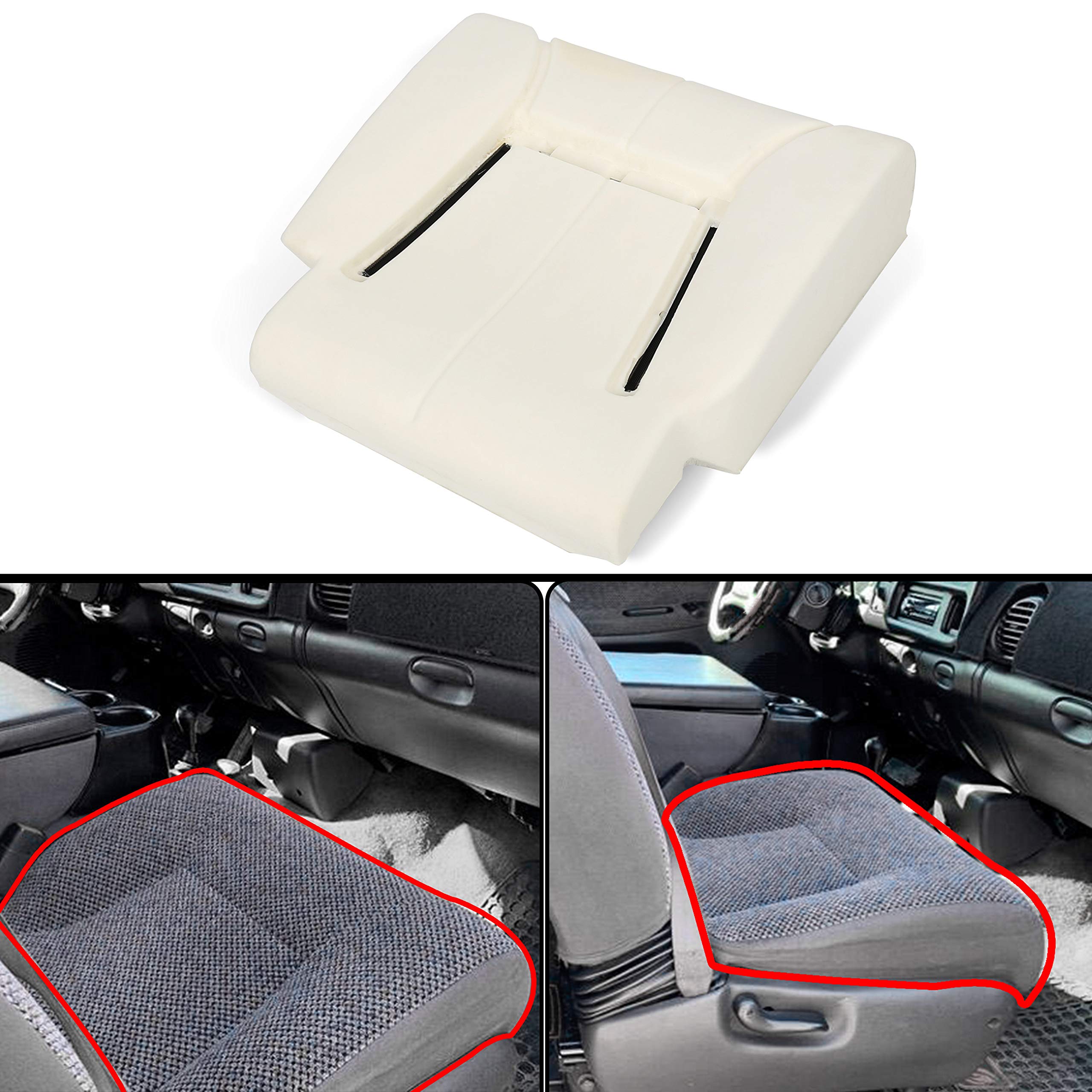 ECOTRIC Driver Side Seat Foam Compatible with 1998-2002 Dodge Ram 1500 2500 3500 SLT Left Side Bottom Replacement Seat Cushion P