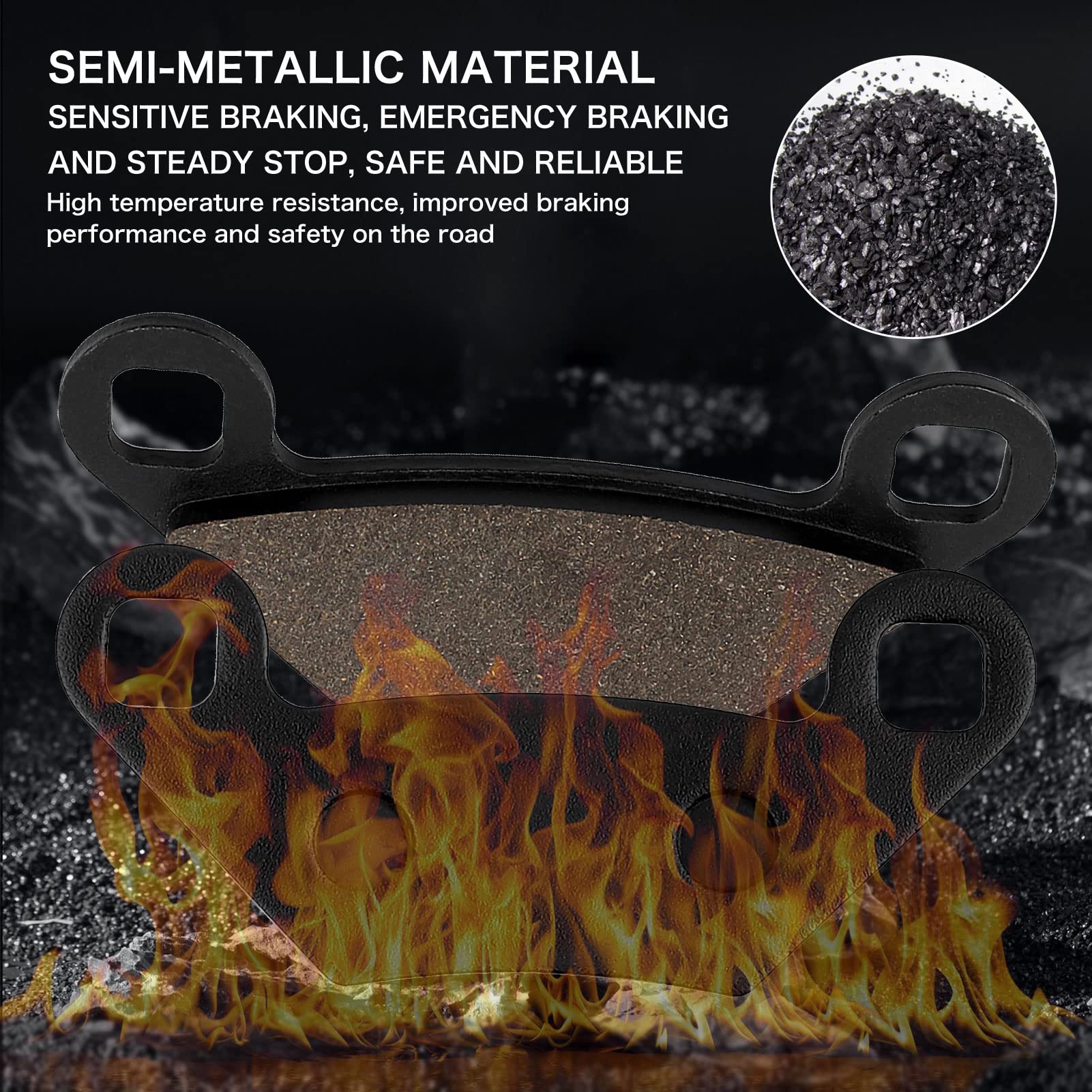 Brake Pads Front And Rear Compatible With Polaris Sportsman 850 550 500 X2 Xp Touring 2009 2010 2011 2012 2013 2014 2015 2016 2017 2018