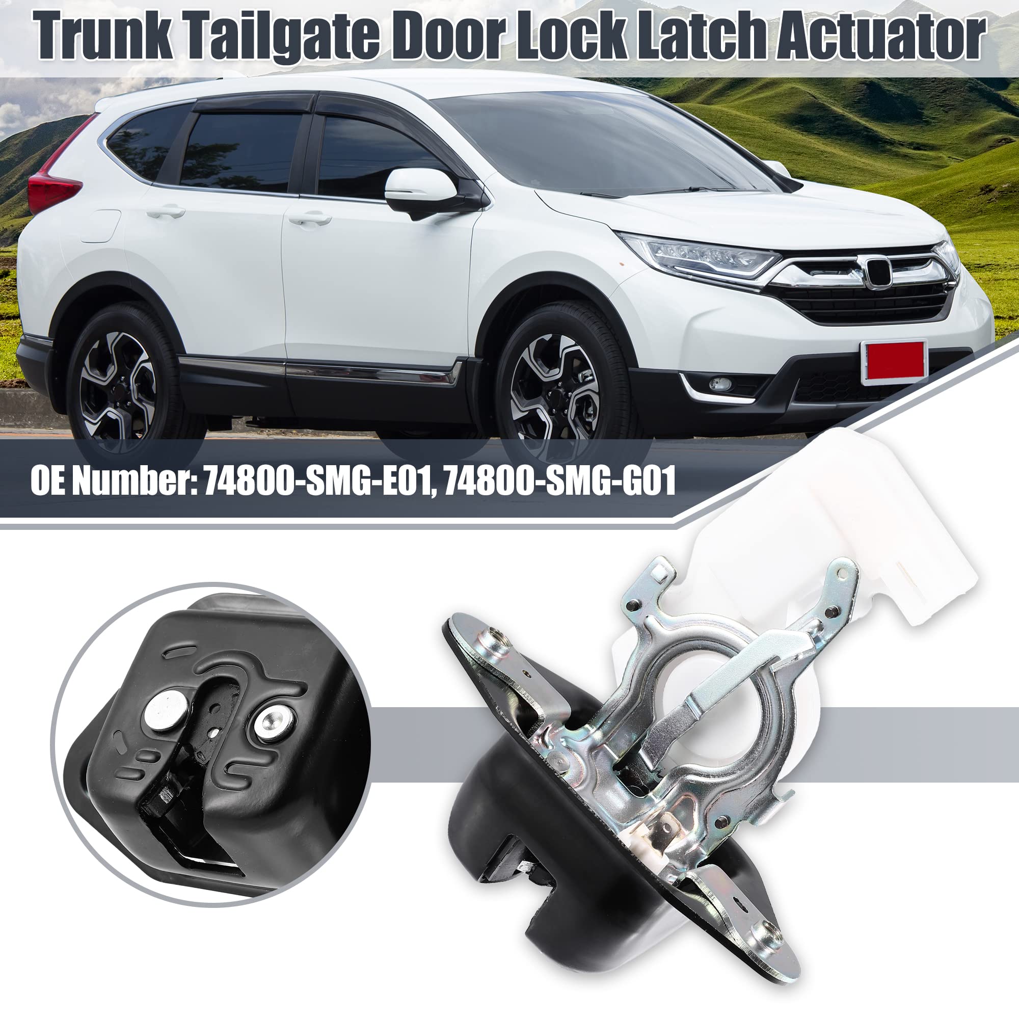 X AUTOHAUX Trunk Lock Actuator Rear Tailgate Latch Actuator for Honda CR-V CRV 2007-2011 for Honda Pilot 2009-2011 74800-SMG-G01
