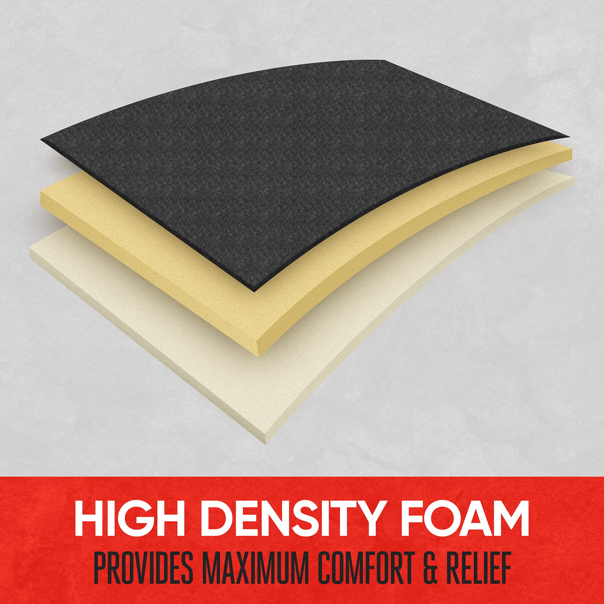 Motor Trend Black Faux Leather Car Seat Cover For Front Seats, 1-Piece Padded Car Seat Protector With Storage Pockets, Premium I