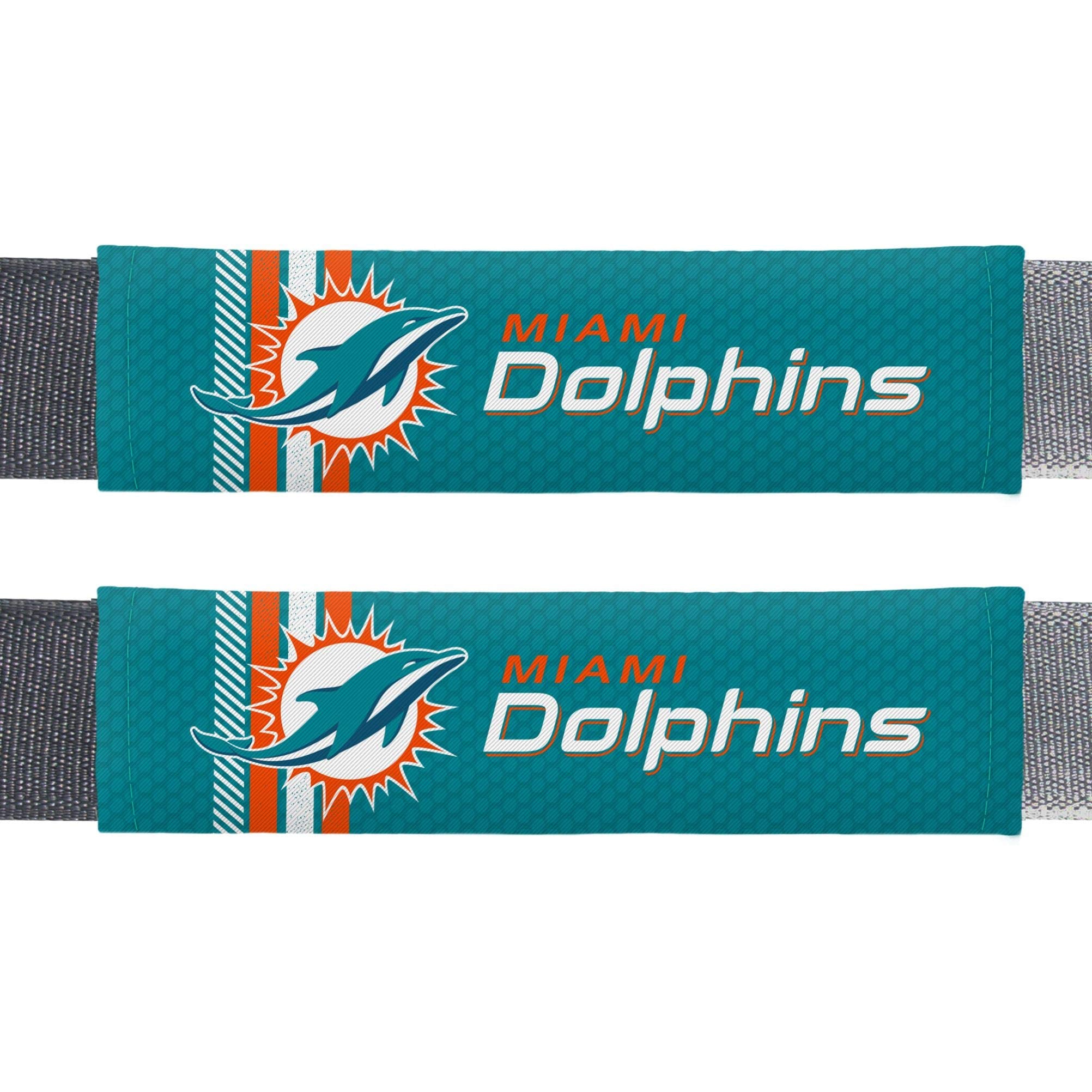 Fremont Die NFL Miami Dolphins Rally Seat Belt Pads, Universal Fit, Universal Fit, Team Colors