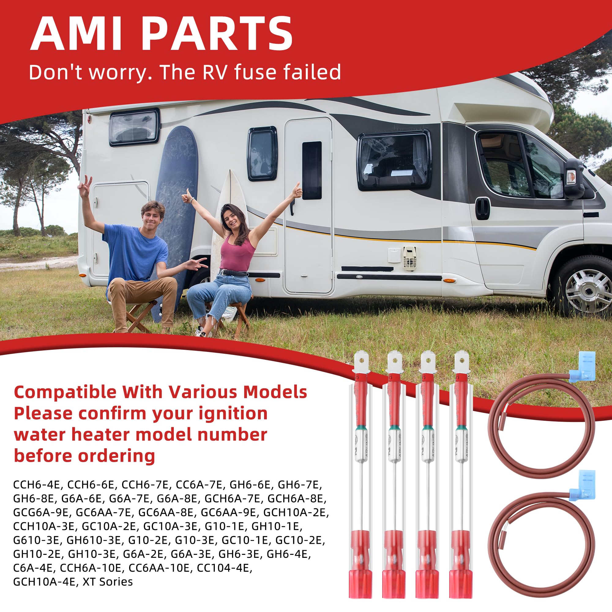 Ami Parts Rv Water Heater Thermal Cutoff Kit - Rv Atwood 93866 Water Heater Cutoff Replacement Models # Gch6-4E Gch6-6E G6A-7E G