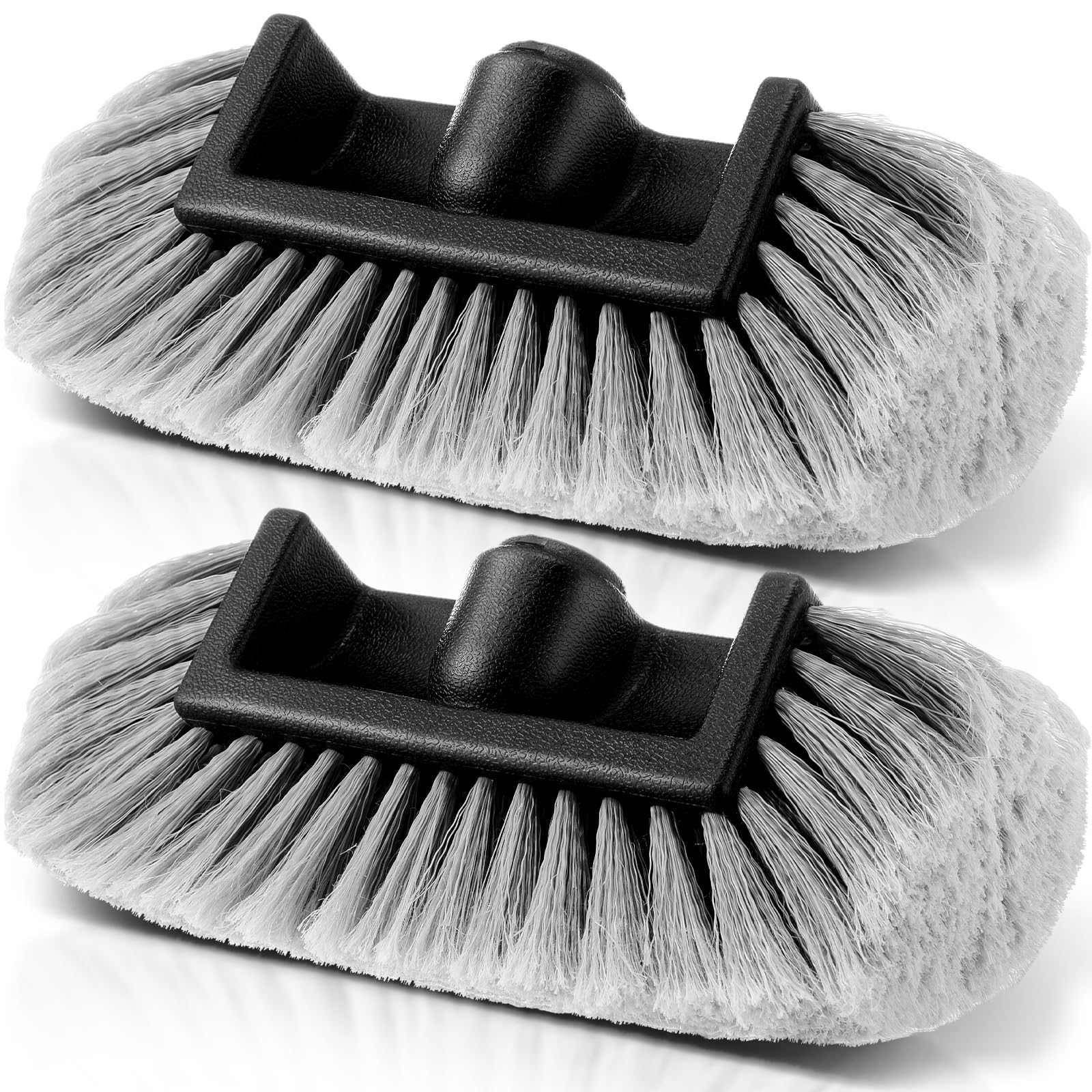 Tanlade 2 Pcs Car Wash Brush Head with Soft Detailing Bristle Flow Through Car Cleaning Brush Exterior Wash Equipment for Auto T