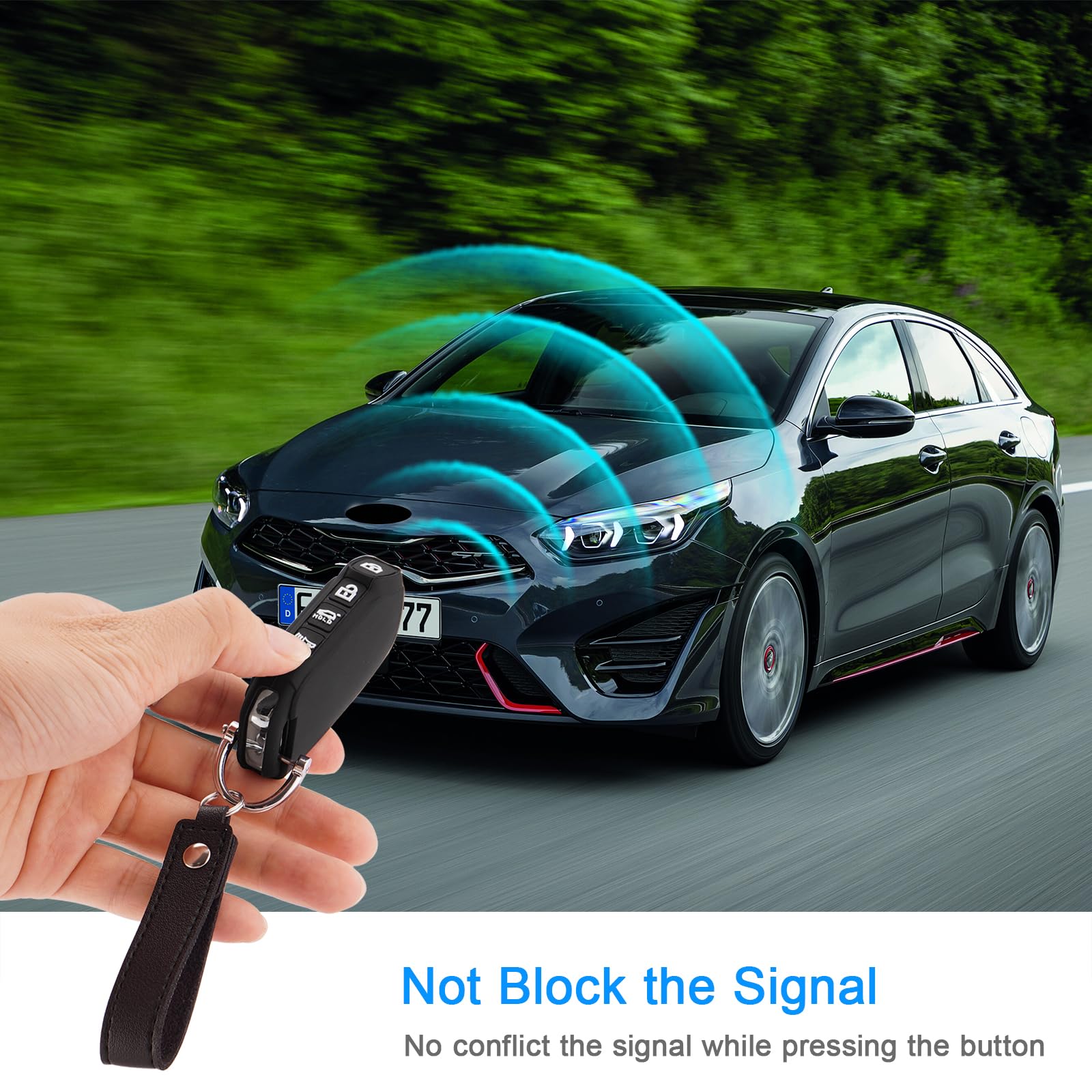 Koaudb For Kia Key Fob Cover 5 Buttons Rubber Full Covers Protection Keys Shells Keychains Fit For Kia Cerato Ceed Forte Niro Se