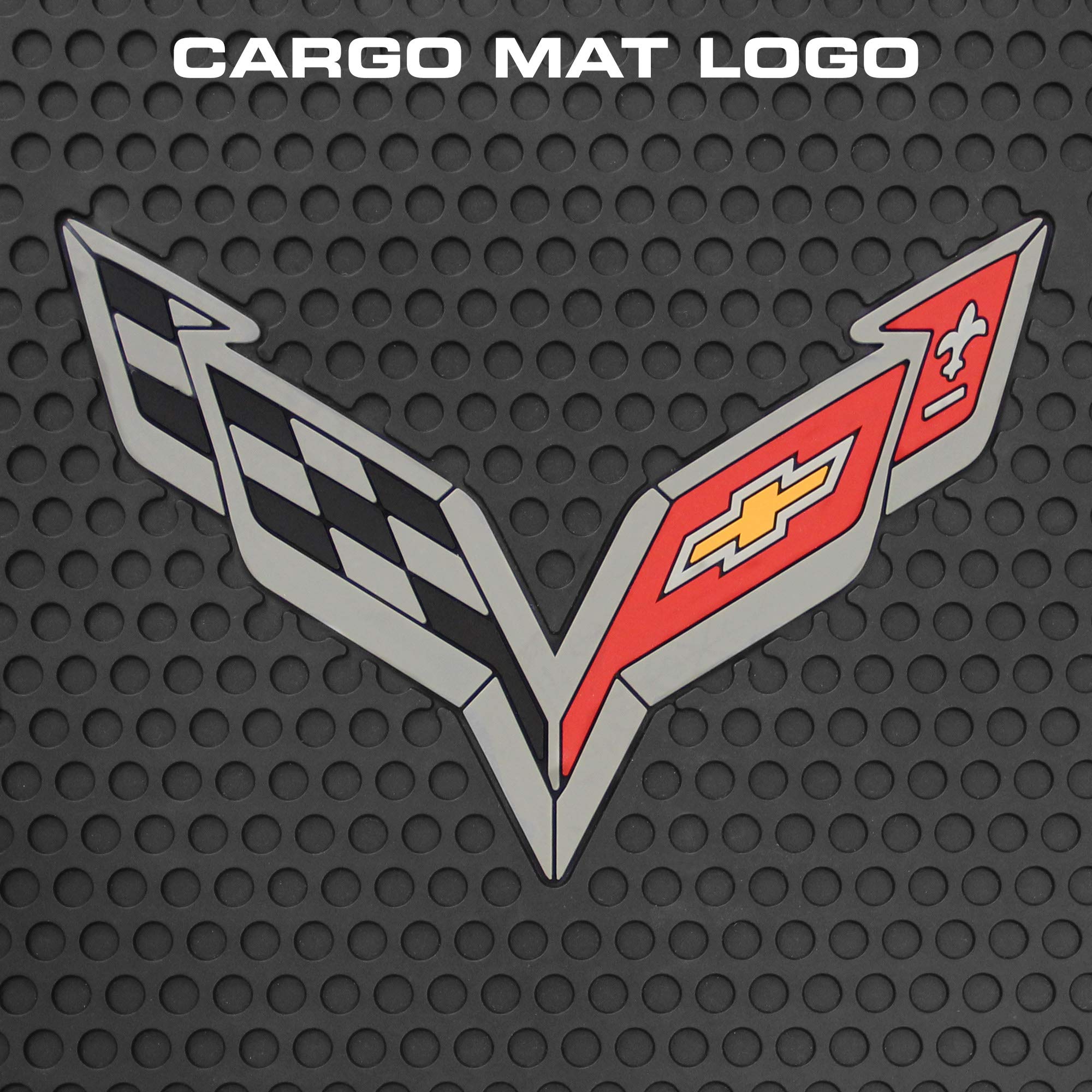 Lloyd Mats Custom-Fit All-Weather Rubber Floor Mats For Corvette C7 2014-2019 2Pc Front, 1Pc Coupe Cargo.