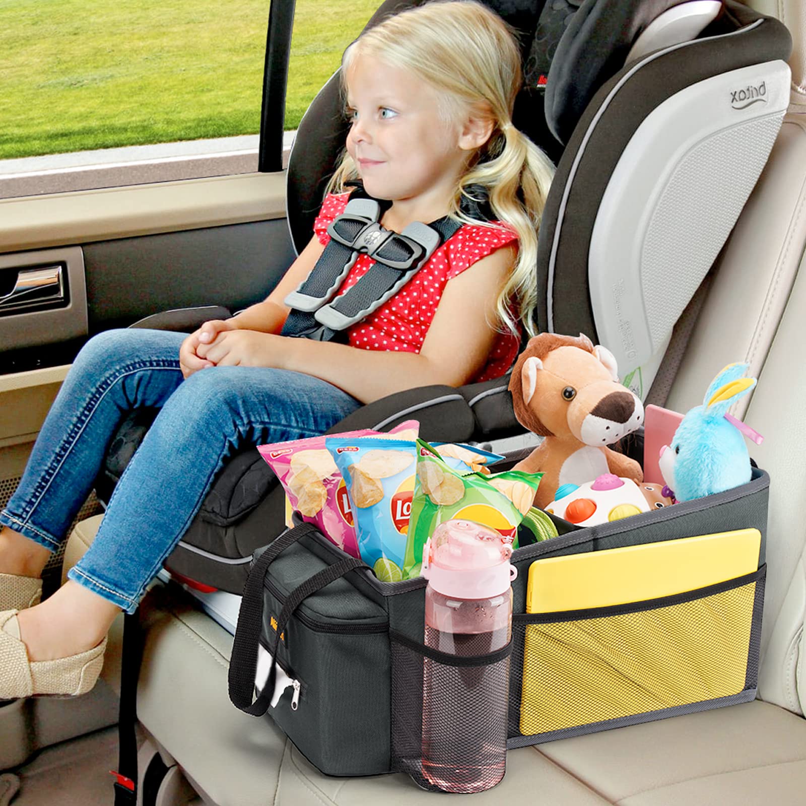 Alijees Car Back Seat Organizer - Road Trip Essentials Kids, Automotive Organization Car Accessories For Women Men Interior With