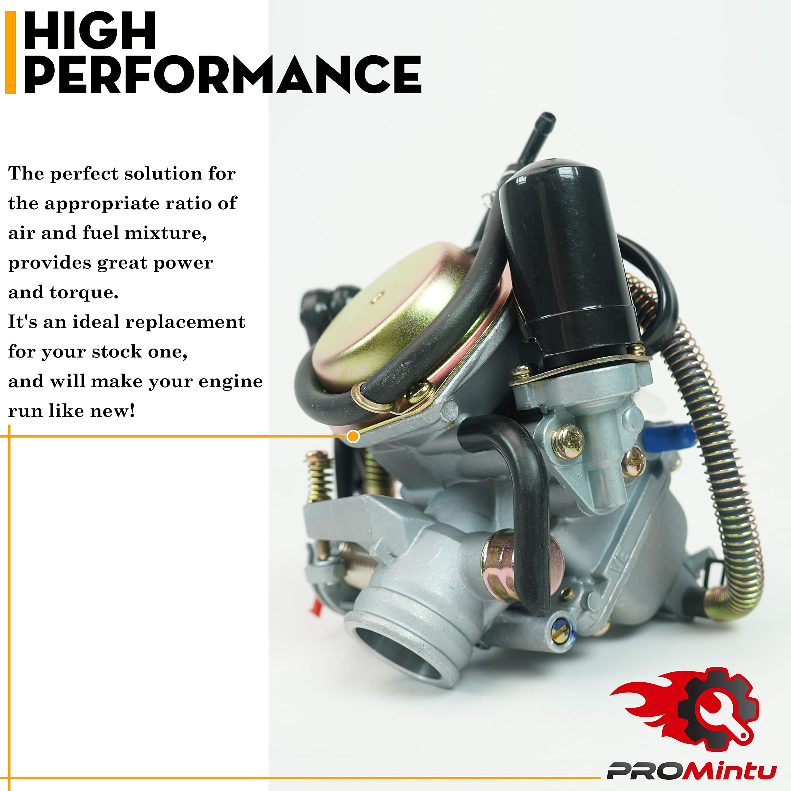 Promintu Carburetor Carb Replaces For American Yardsport Sportworks Ys200 200 Xlt Utv 14925 150Cc Engine, 4 Stroke Gy6 Atvs, Sco