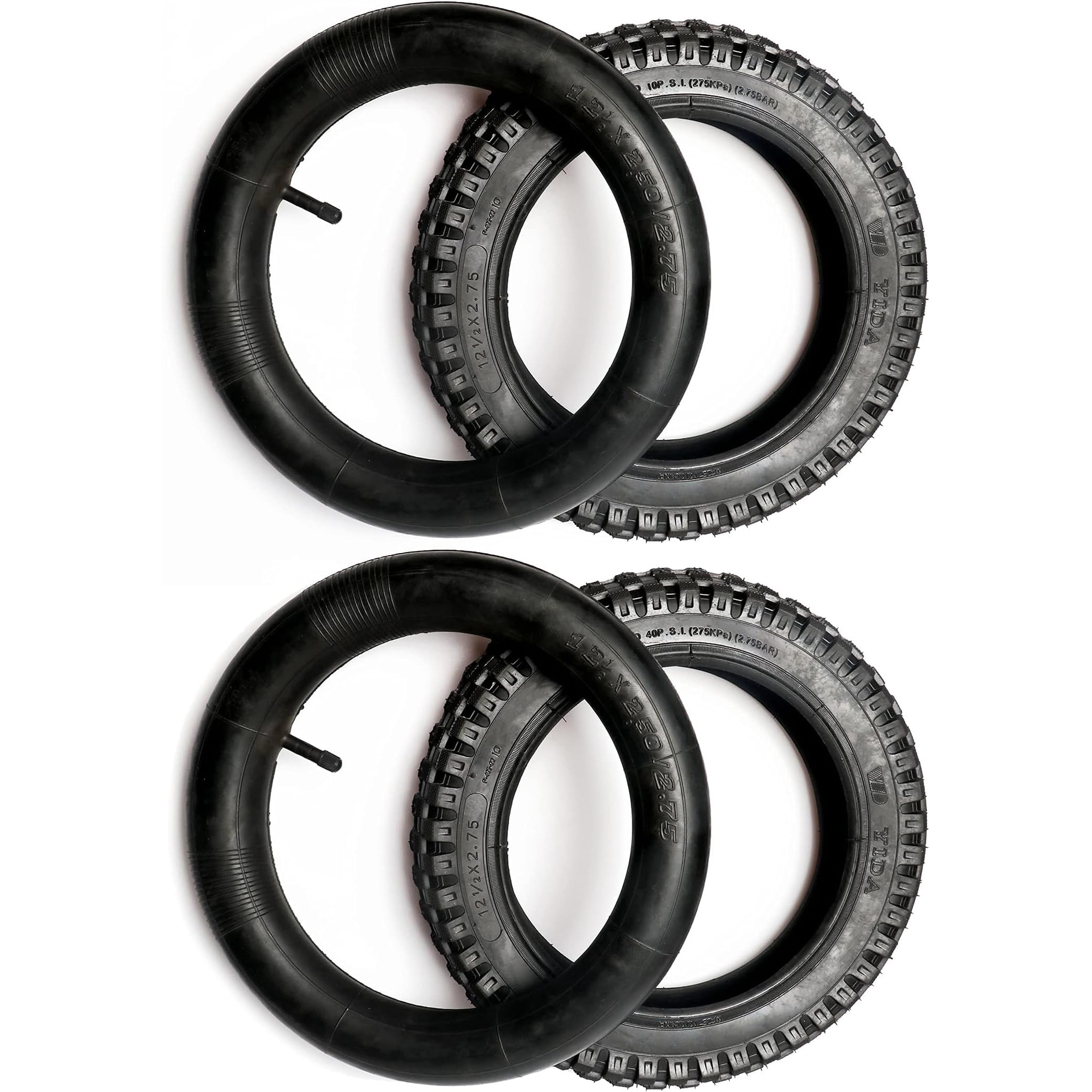 (2 Set) Ar-Pro 12.5'' X 2.75'' Scooter Replacement Tires And Inner Tubes - Tires And Inner Tubes For Schwinn And Dynacraft Elect