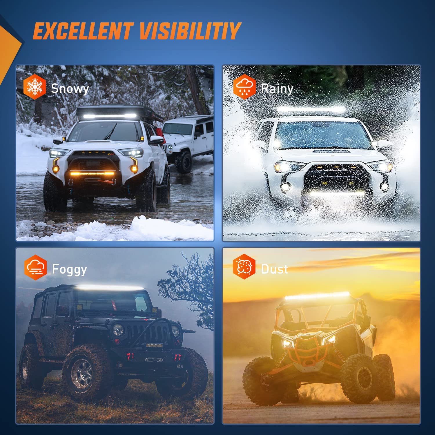 Nilight Ni04-200W 1Pc Led 41Inch 200W Spot Flood Combo Single Row 19000Lm Off Road 3D Fog Driving Roof Bumper Light Bars For Jee