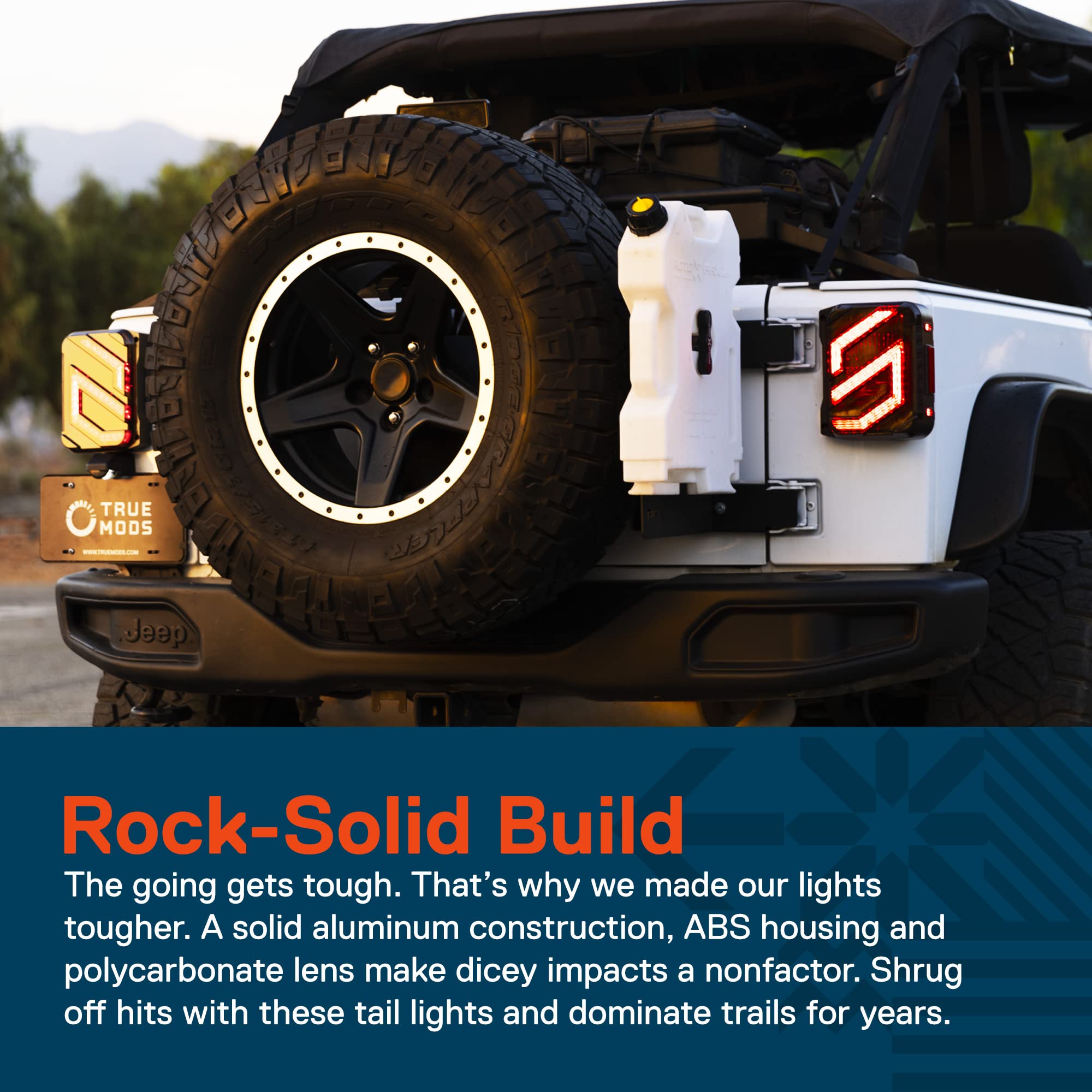 True Mods Led Tail Lights Compatible With Jeep Wrangler Jk Jku Sport/Sahara/Rubicon 2007-2018 Unlimited Accessories [Dot-Approve