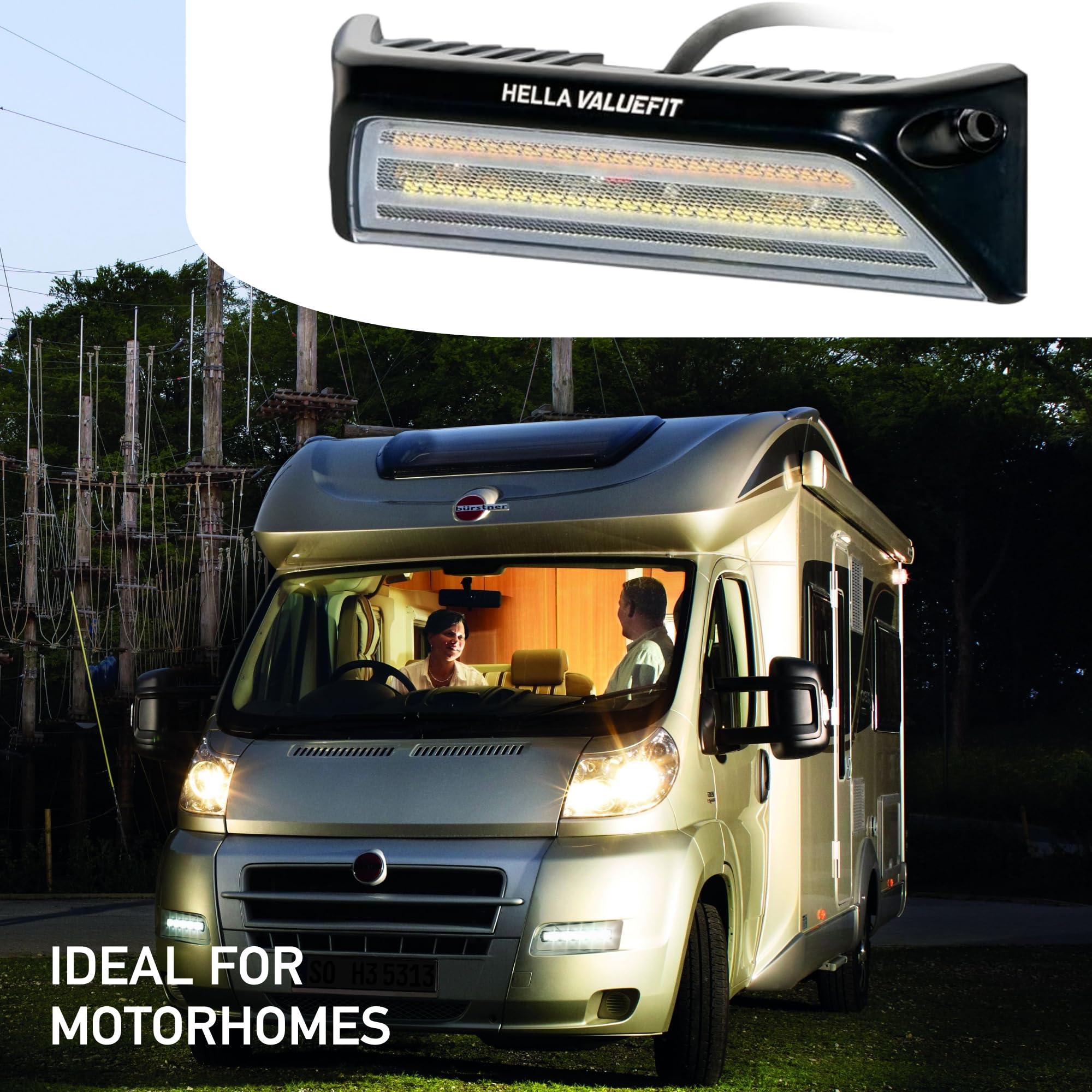 Hella Valuefit Sm2000 Exterior Scene Light, 12V/24V Worklight W/A, 357098011