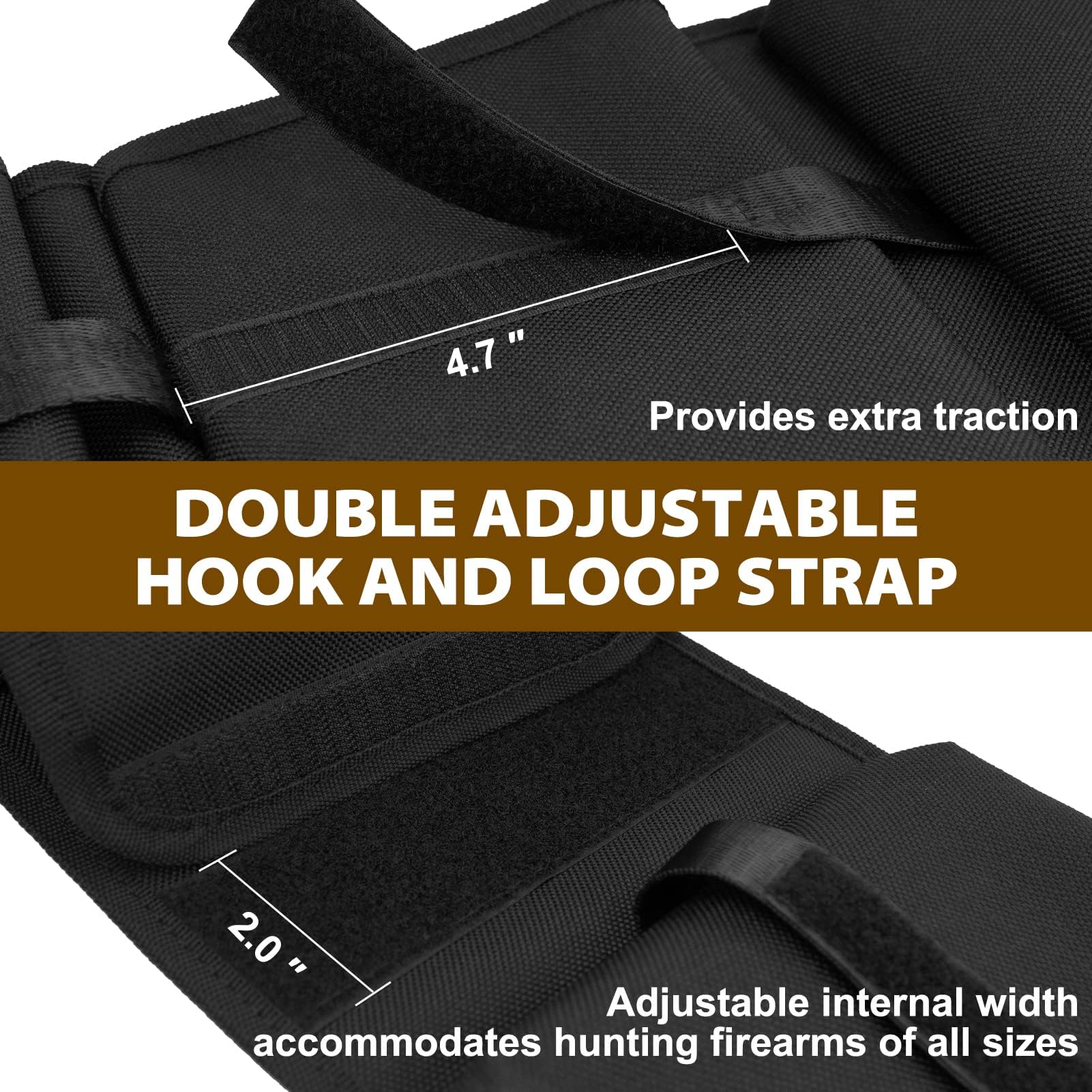 Hunthor Truck Gun Rack (A Pair), 900D Adjustable Seat Back Gun Storage, Heavy Duty Automotive Rifle Holder Hunting Accessories F