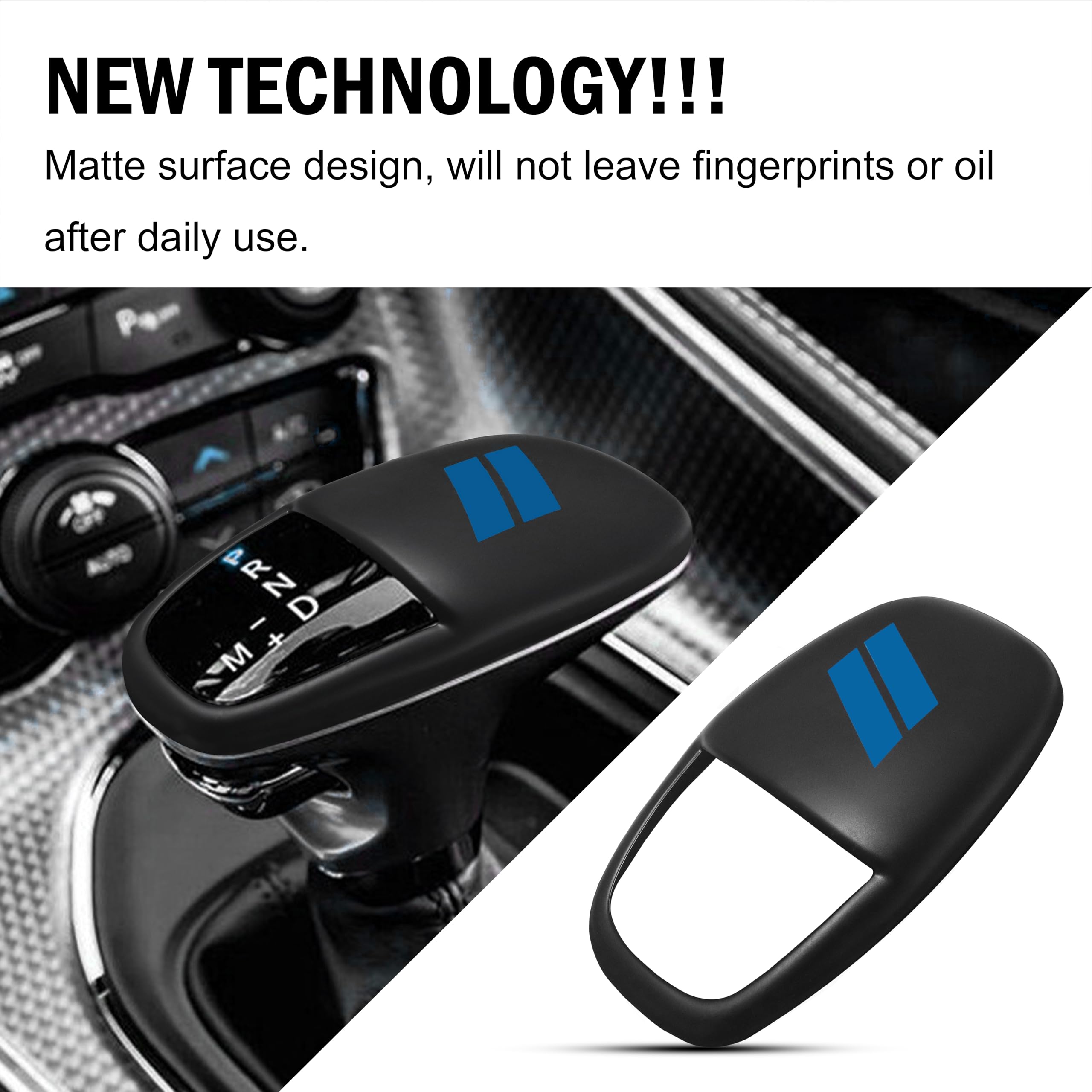 Senshine Gear Shift Knob Head Cover Trim For Dodge Charger Challenger Accessories 2015-2023 2024 Durango 2016-2025 Abs Interior