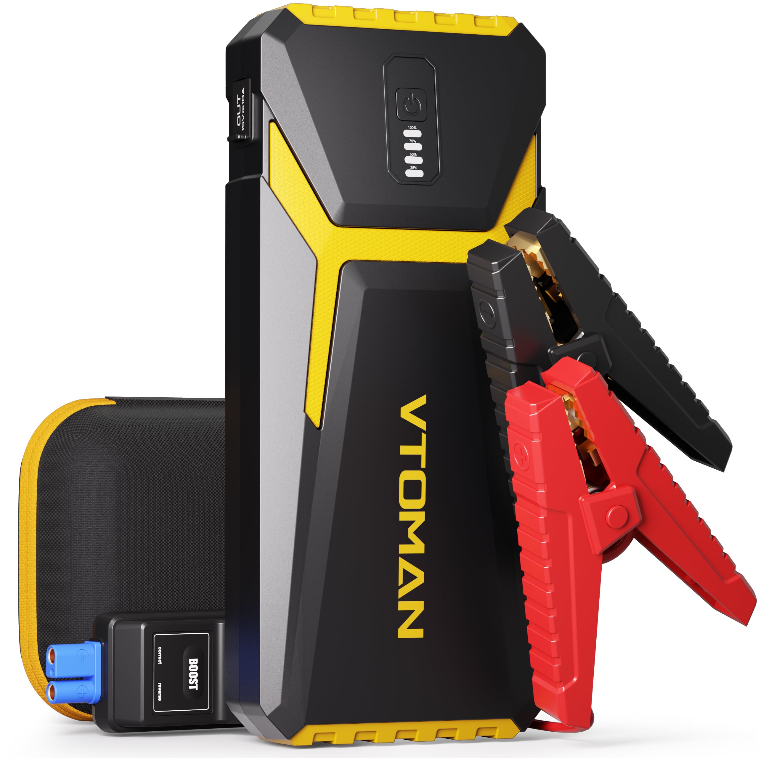 Vtoman V10 Pro 4500A Jump Starter, Portable Car Starter (All Gas, 10.0L Diesel Engine) 12V Lithium Jump Box, Battery Booster Pow
