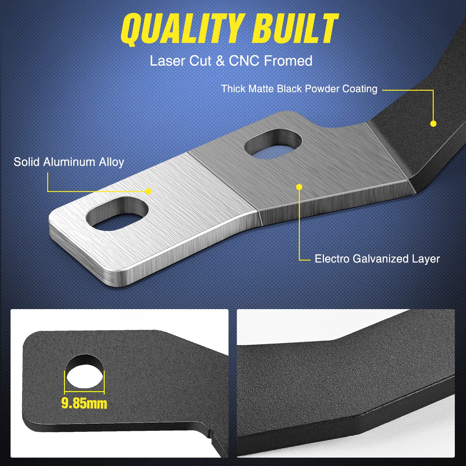 Nilight Ditch Light Brackets Hood Hinges Mount Bracket Kit For Auxiliary Offroad Led Pod Light Work Light On 2010-2023 Toyota 4R
