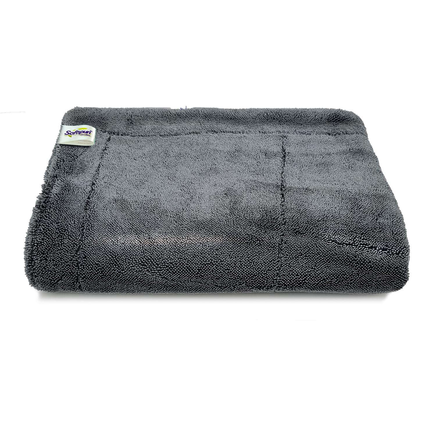 SOFTSPUN Microfiber Export Rejected Cloths, Going Cheap! 1 pcs 40X60 cms 1600 GSM Grey! Thick LintStreak Free Multipurpose Cloth