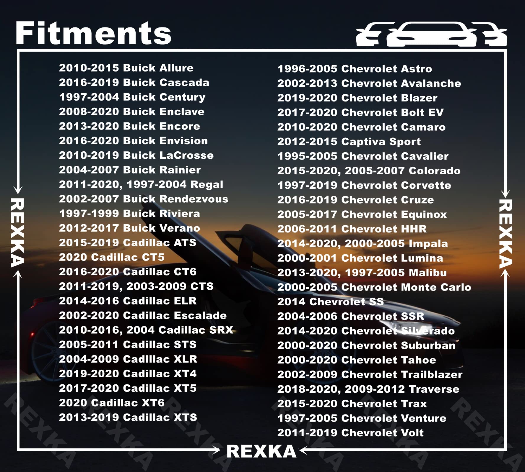 Rexka 20 Pcs Fender Liner Bumper Cover Splash Shield Bolt Screw For Gm 11570498 Ford W716345-S450B Chevy Camaro Cruze Equinox Si